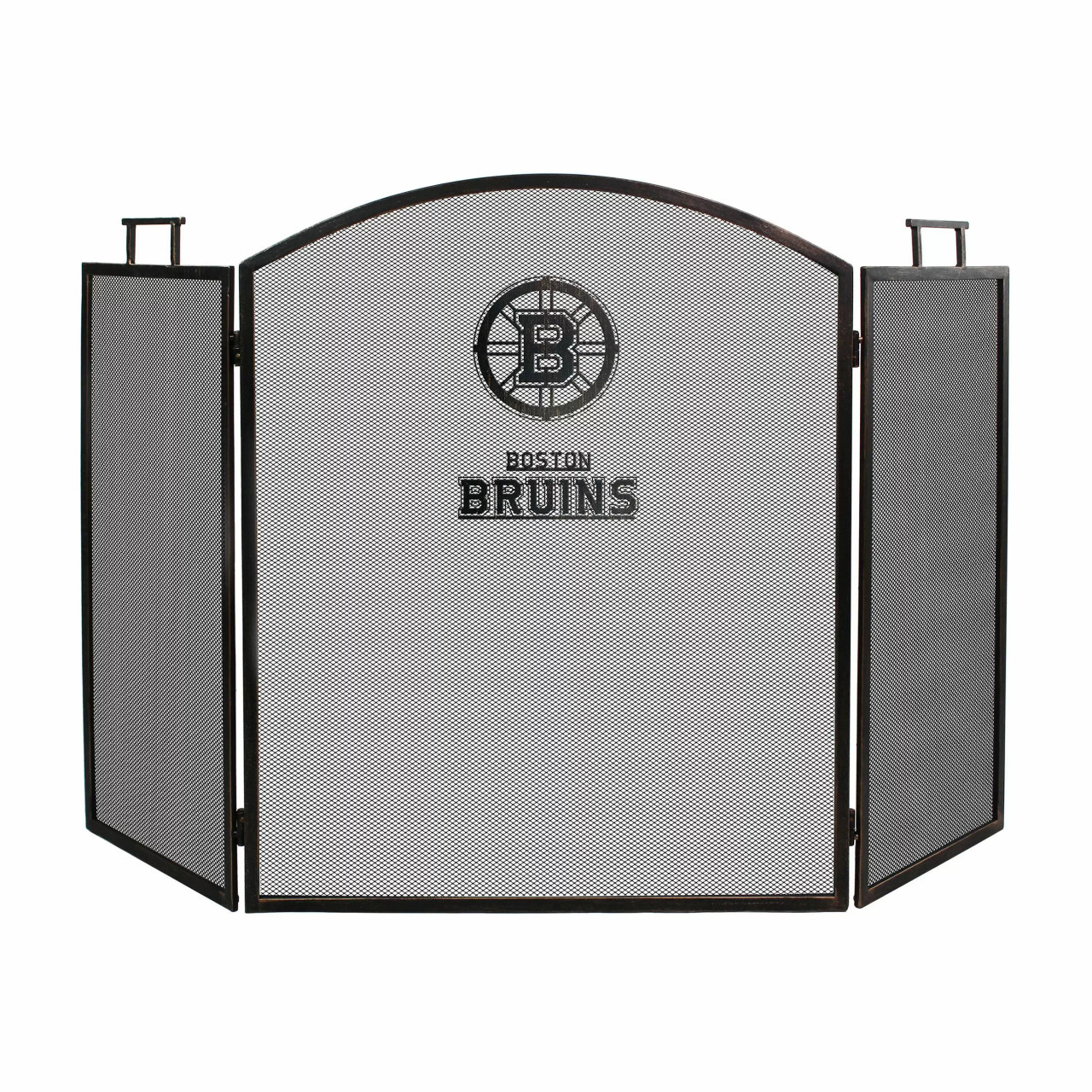 836-4001, Boston. Bruins. 52". Wrought. Iron. Fireplace. Screen, FREE SHIPPING, NHL, Imperial