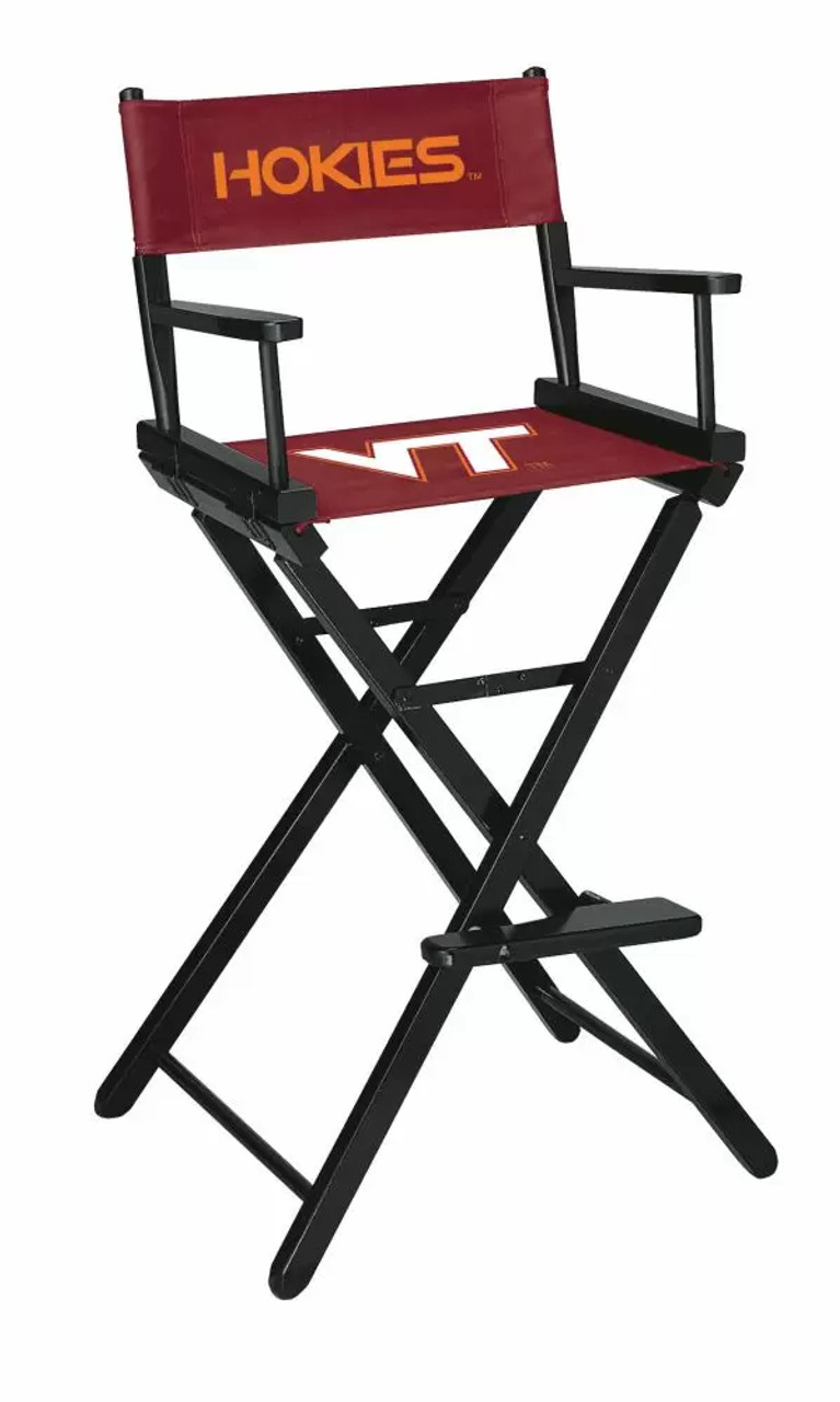 300-6050, Virginia, VT, Tech, Hokies, Bar, Height, Directors Chair, FREE SHIPPING, NCAA, Imperial, Canvas, Folding