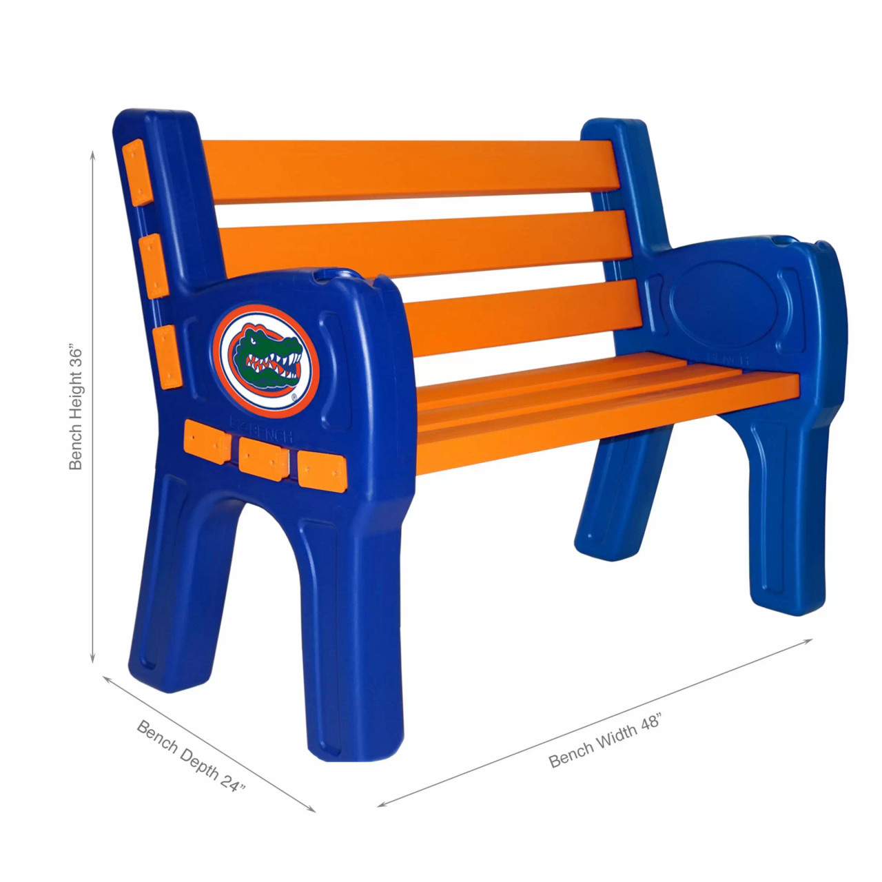 388-3026, Florida, FL, Gators, 4', 48" Park, Bench, FREE SHIPPING, NCAA, Imperial