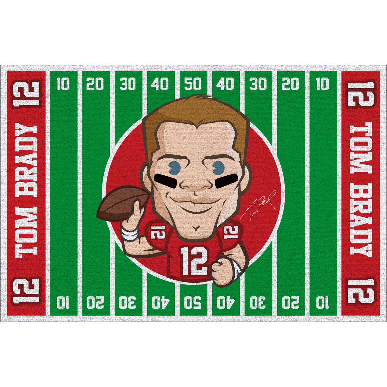 520-5055, Tom Brady, 4'x6',  Players,  Homefield, Stainmaster, Area Rug, FREE SHIPPING,TB, Tampa Bay, QB, Quarterback' NFL, Imperial