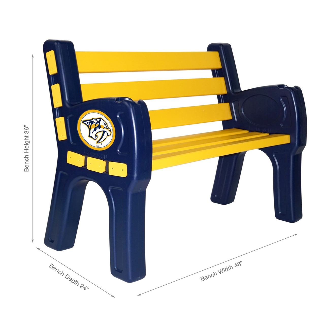 4' Nashville Predators Park Bench