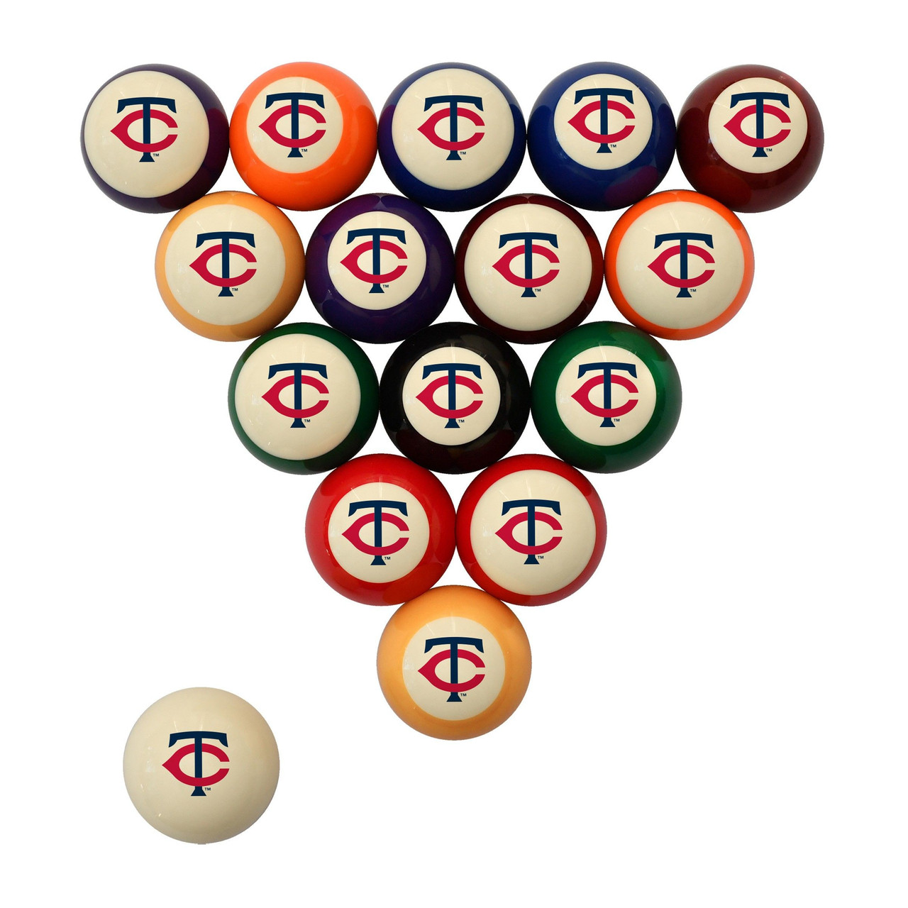 560-2017, Imperial, MIN, Minnesota, Twins, Retro, Billiard, Ball, Set, MLB, 720801114163