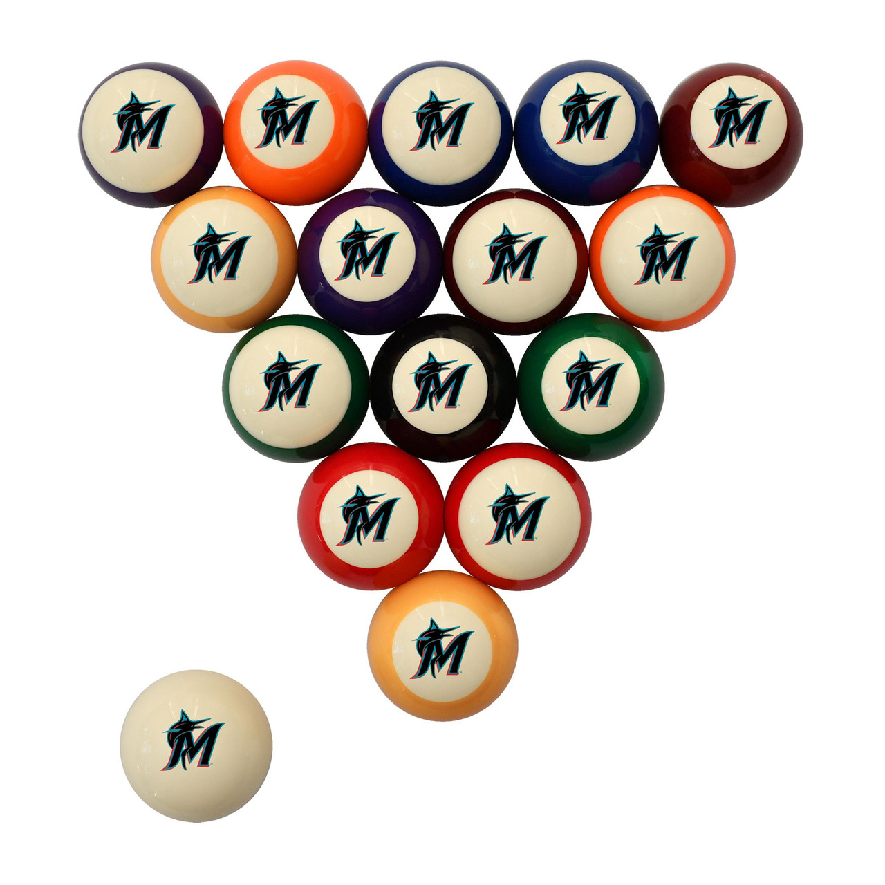 Miami Marlins: Premium Wood Pool Table Light - The Fan-Brand