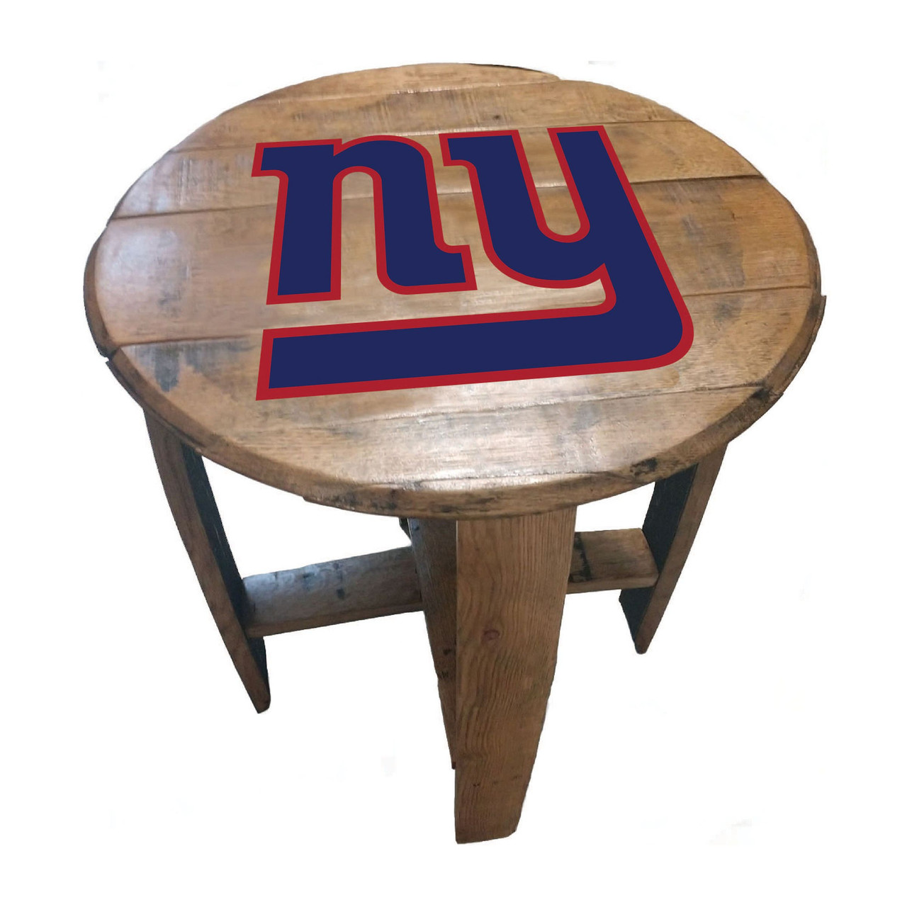 629-1013, New York, Giants, NYG, NY, Bourbon, Oak, Barrel, Side, Table, FREE SHIPPING, NFL, Imperial