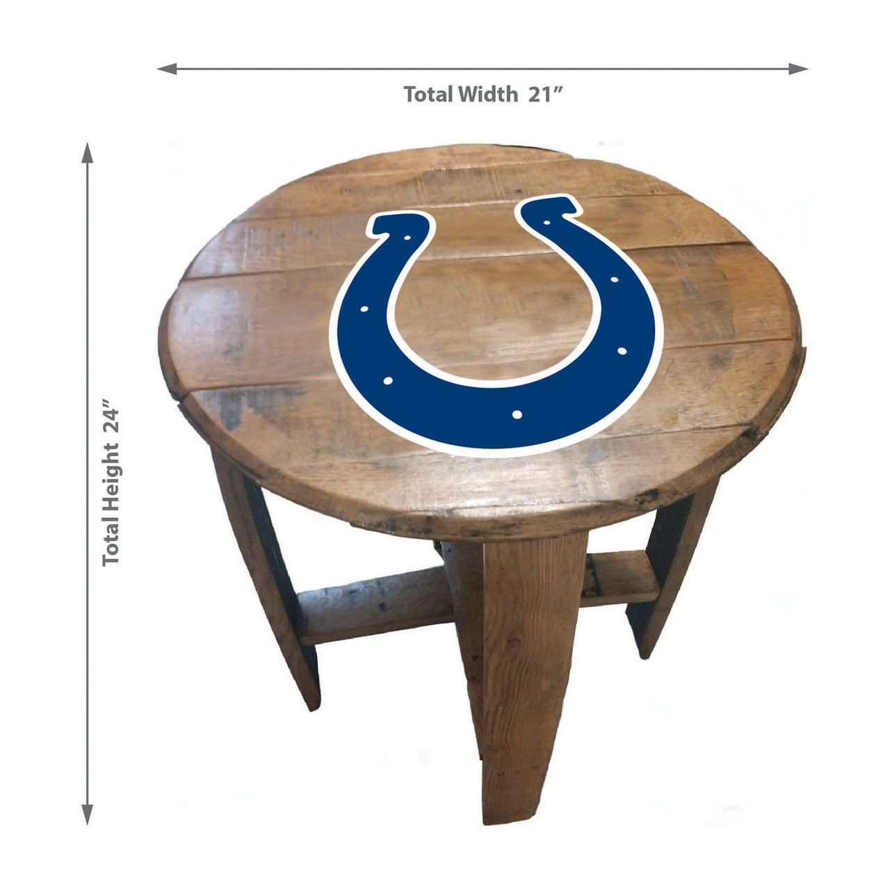 629-1022, Indianapolis, Colts, Indy, Bourbon, Oak, Barrel, Side, Table, FREE SHIPPING, NFL, Imperial 629-1022, Indianapolis, Colts, Indy, Bourbon, Oak, Barrel, Side, Table, FREE SHIPPING, NFL, Imperial