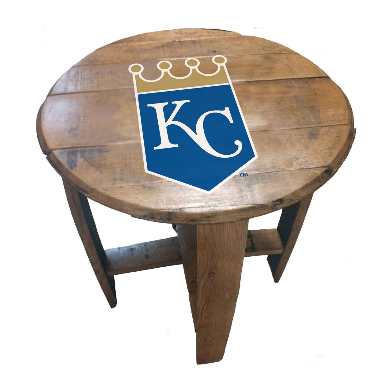 629-2016, Kansas City, Royals, KC,, Oak, Whiskey, Bourbon, Barrel, Table, Side, FREE SHIPPING, MLB, Imperial