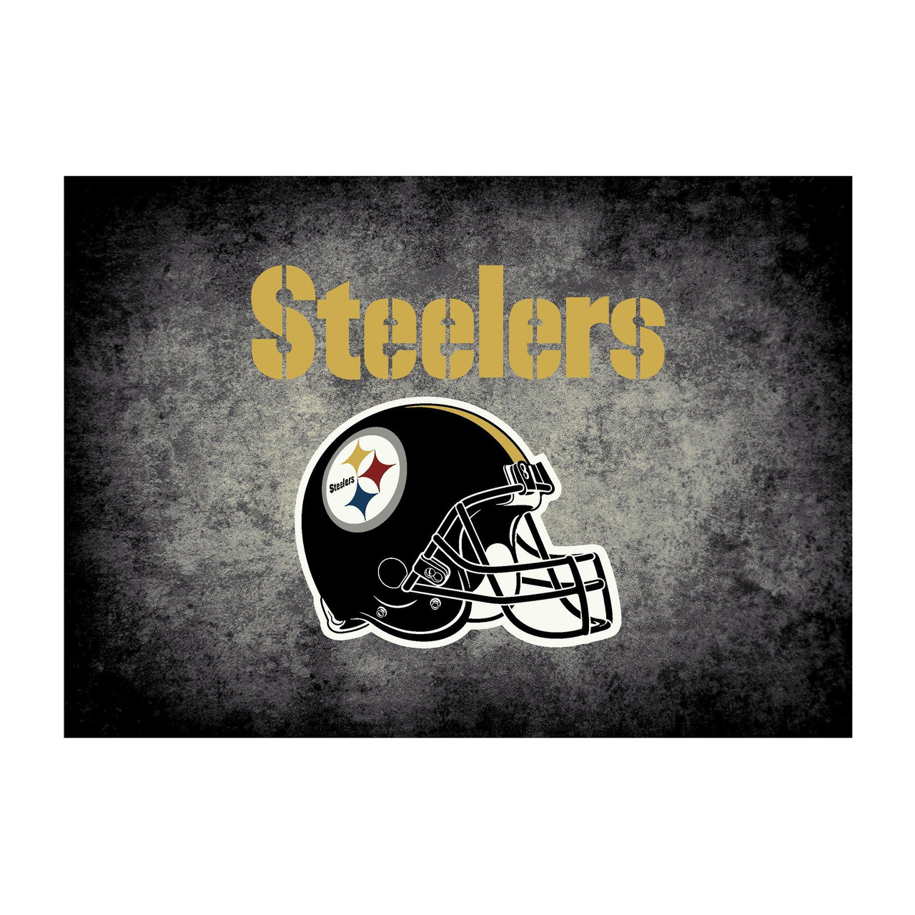 526-5004. Pittsburgh, Pit, Steelers,6'X8', Distressed, Rug, GB, NFL, Imperial