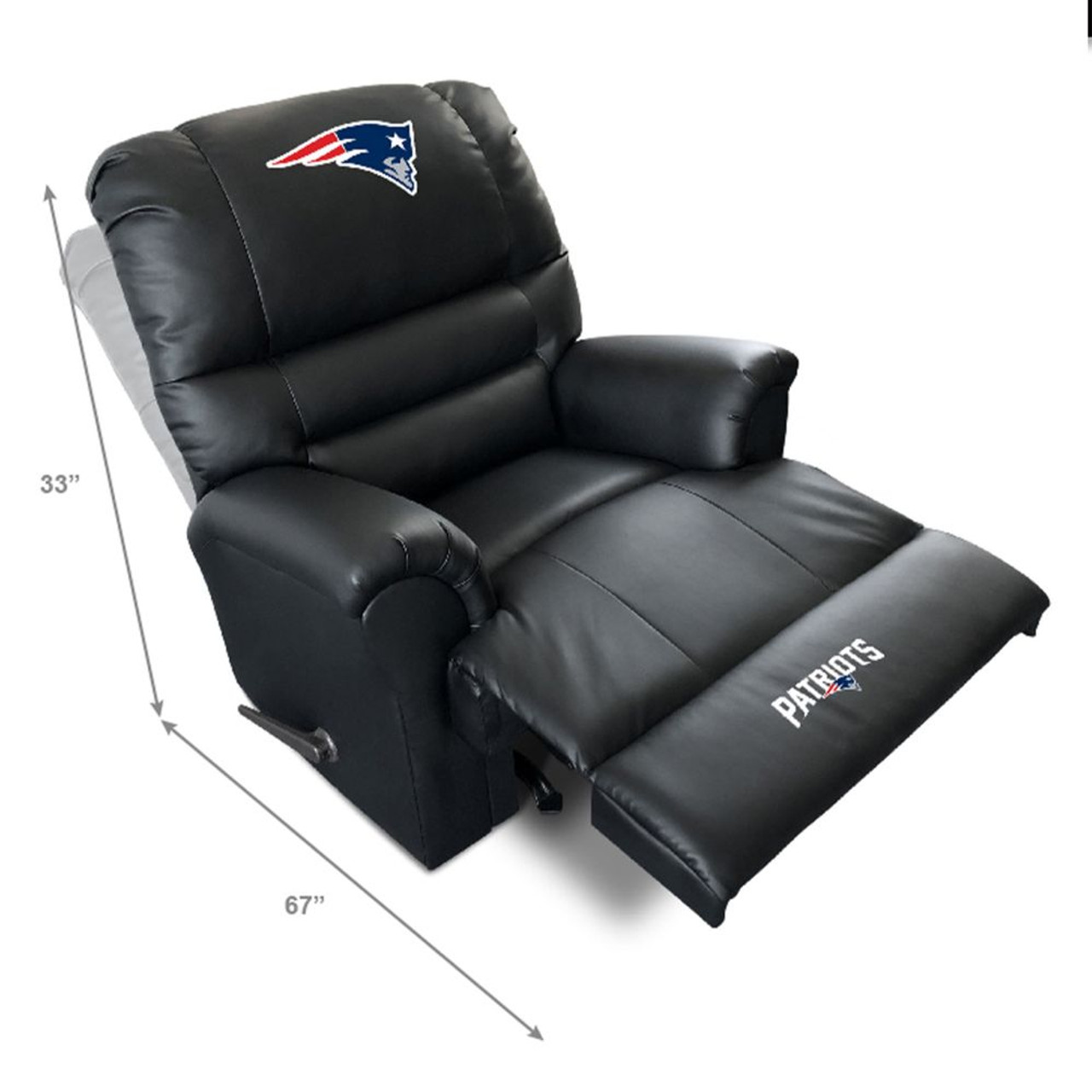 503-5011, New England, NE, Pats, Patriots , Sports, Leather, Faux, Recliner, Comfortable, NFL, Imperial, 720801535111