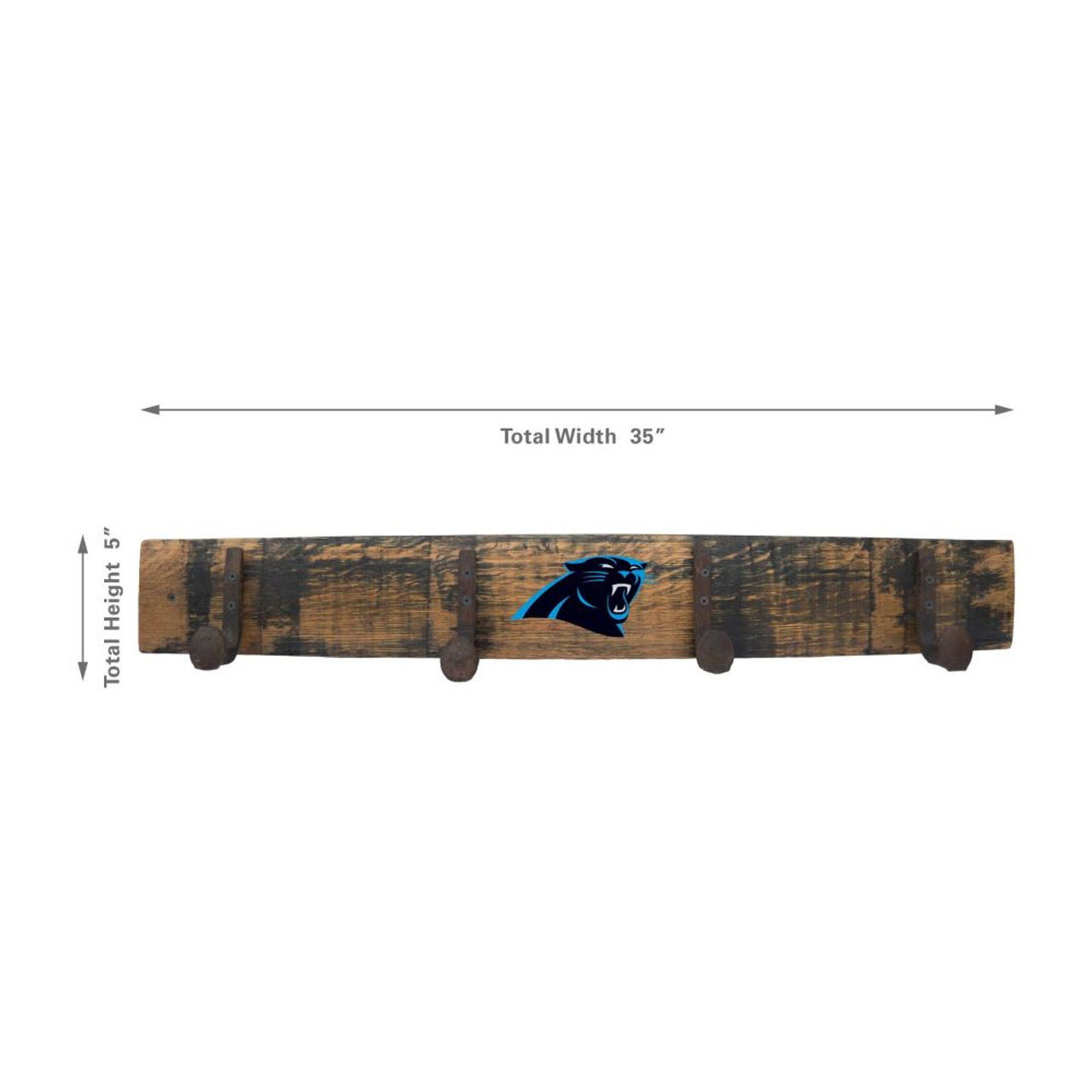 653-1017, Carolina, CAR, Panthers, Oak, Whiskey, Barrel, Coat, Rack, 720801111445, NFL, Imperial