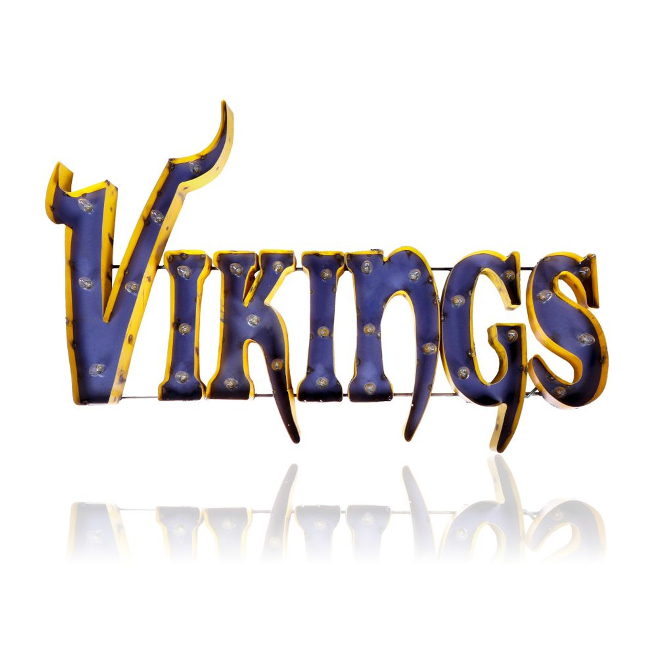 720801561073, 546-1007, Minnesota, MN, MIN, Vikings, NFL,  4', Lighted, Recycled, Metal, Sign, FREE SHIPPING, Imperial