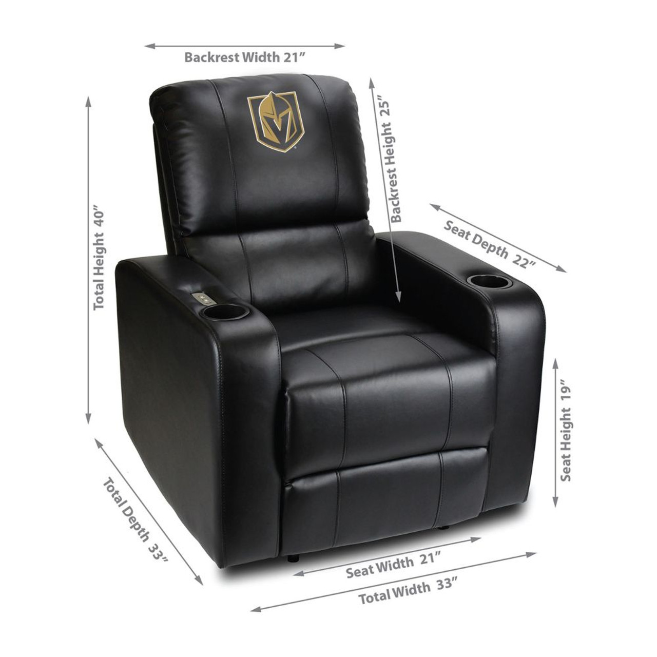 417-4032, Vegas, Golden, Knights, Power, Theater, Seating,  Recliner, USB, Port, FREE SHIPPING, NHL, Imperial, 720801174327