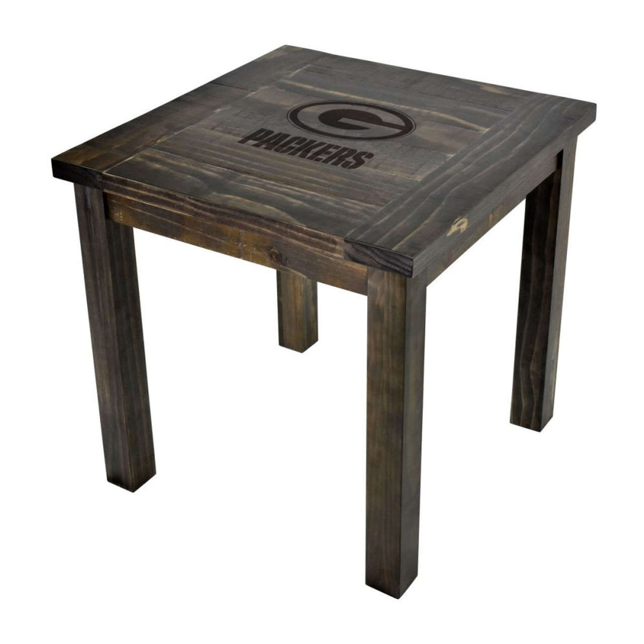 720801903965, 587-5001, Green Bay, GB, Packers, Reclaimed, Side, Table, Imperial, NFL