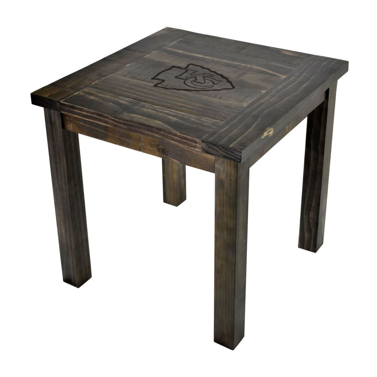 720801746807, Kansas City, KC, Chiefs, Reclaimed, Side, Table, Imperial, NFL, 587-5006