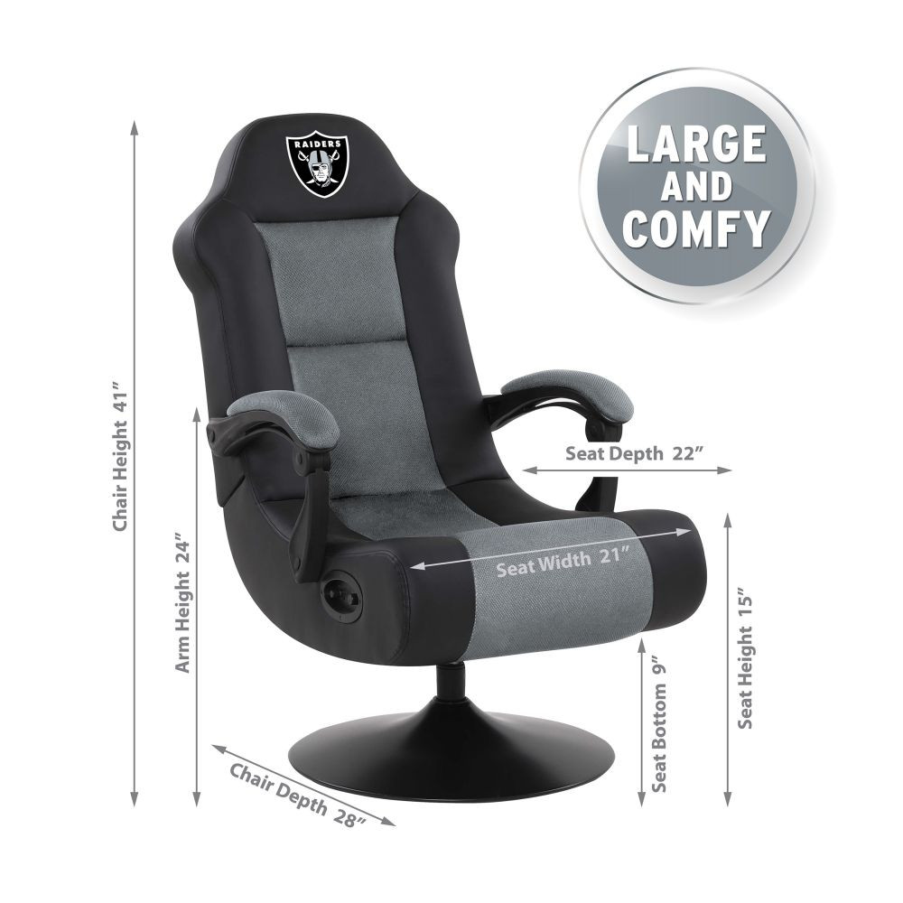 720801931104, Las Vegas, LV, Oakland,  Raiders, Ultra, Gaming, Chair, Imperial, NFL, 419-1010