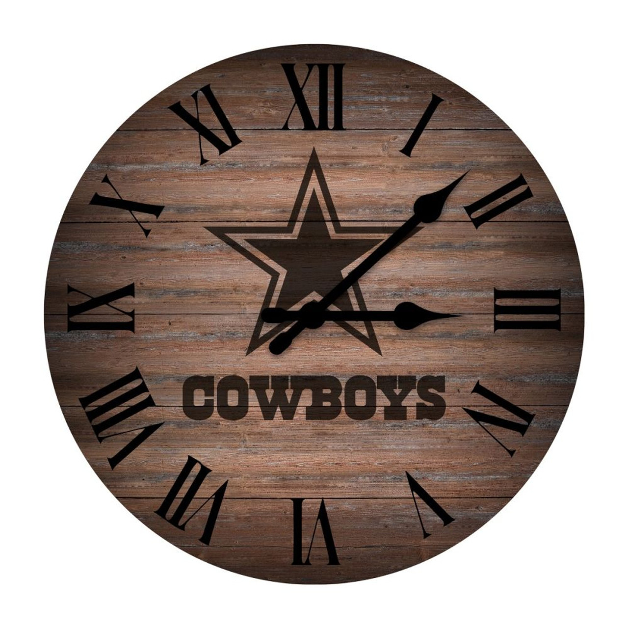 Dallas, Cowboys, DAL,16", Rustic, Clock, Imperial, NFL, 720801138367, 660-1002