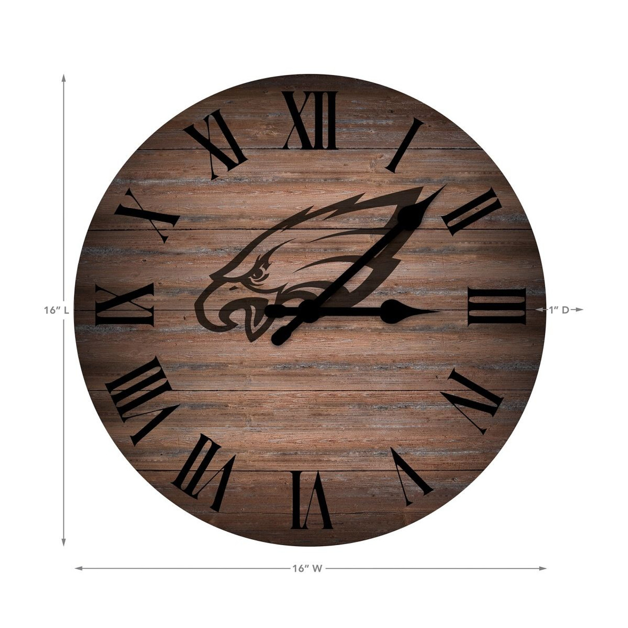 Philadelphia, Eagles, Phily, PHI,16", Rustic, Clock, Imperial, NFL, 720801138428, 660-1037
