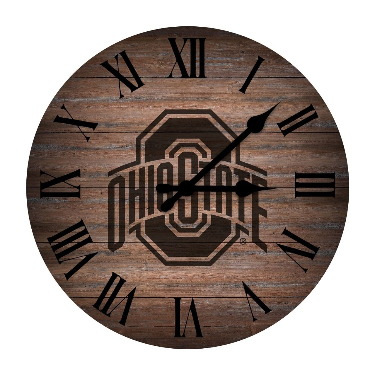 Ohio State, Buckeyes, OSU, Bucs,16", Rustic, Clock, Imperial, NFL, 720801138466, 660-3015