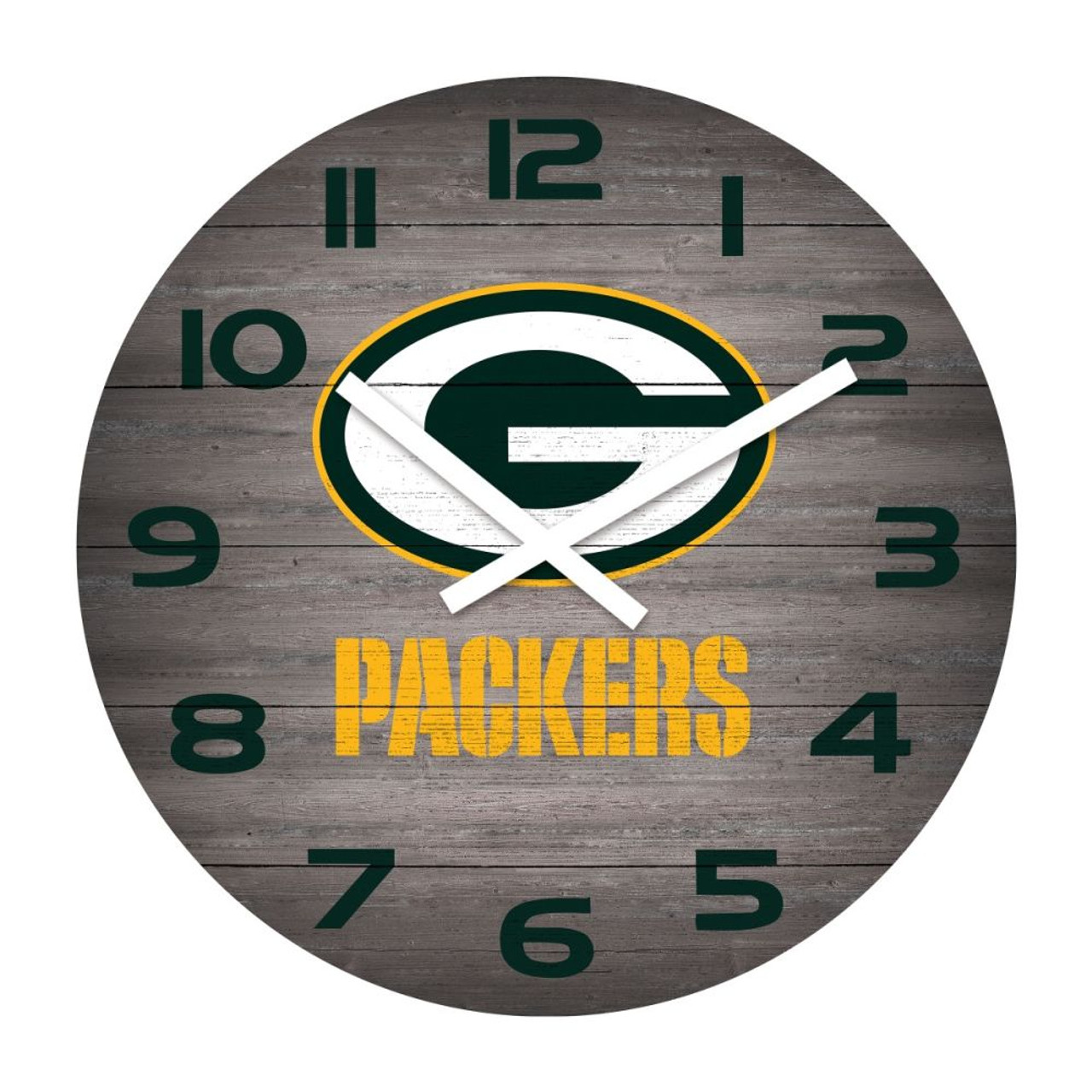 Green Bay, GB, Packers, 16", Weathered, Clock, 661-1001, Imperial, NFL, 720801138497