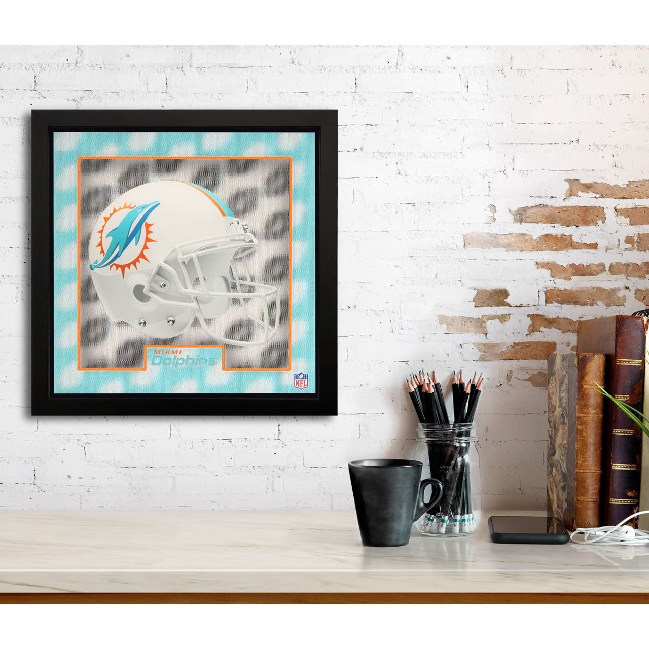 Miami Dolphins 5D Holographic Wall Art 12"x12"