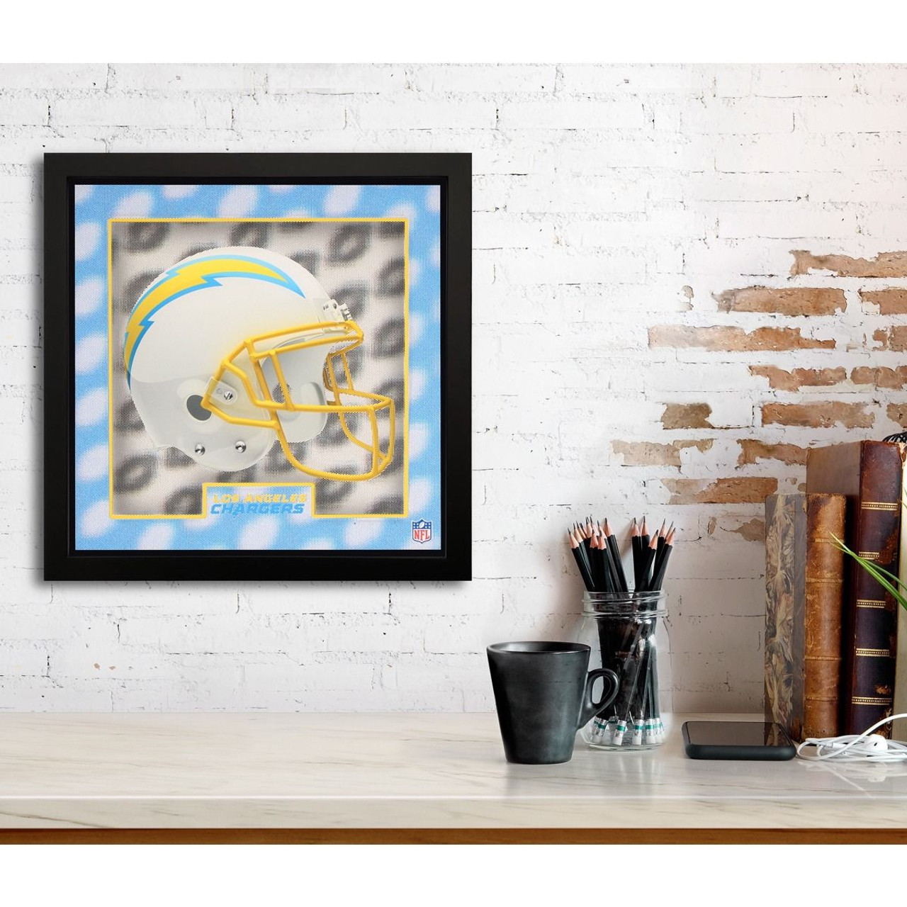 Los, Angeles, Chargers, 5D, Holographic, Wall, Art, 12, 12, 588-1036, 720801139975