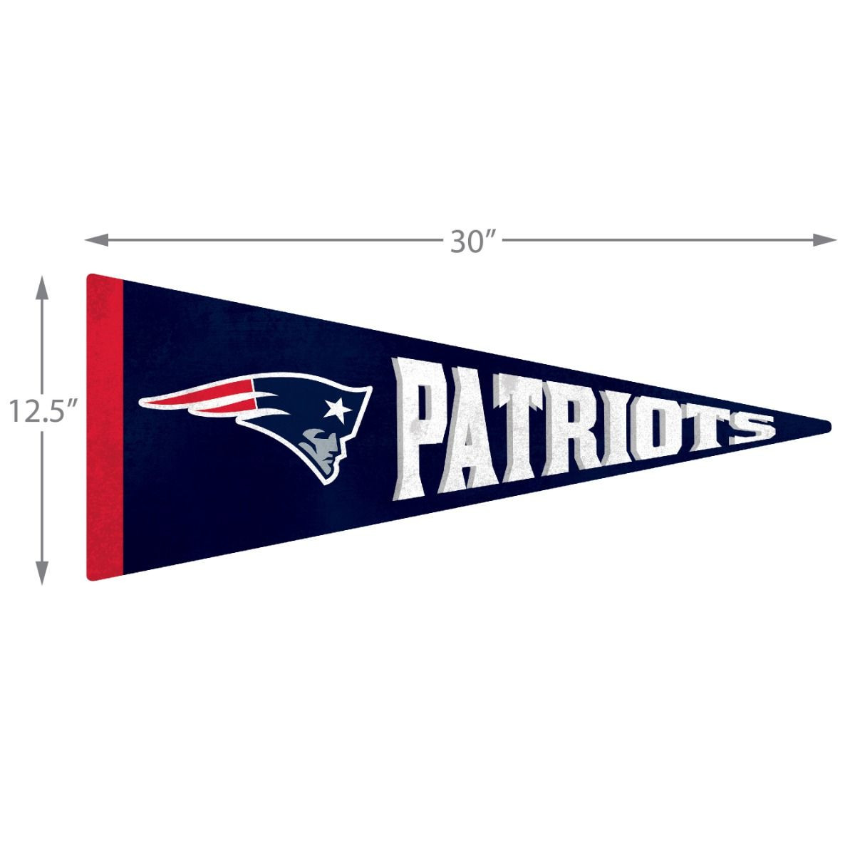 695-1010, New England Patriots, NE, 30", Wood, Felt, Pennant,720801315447, Imperial, NFL