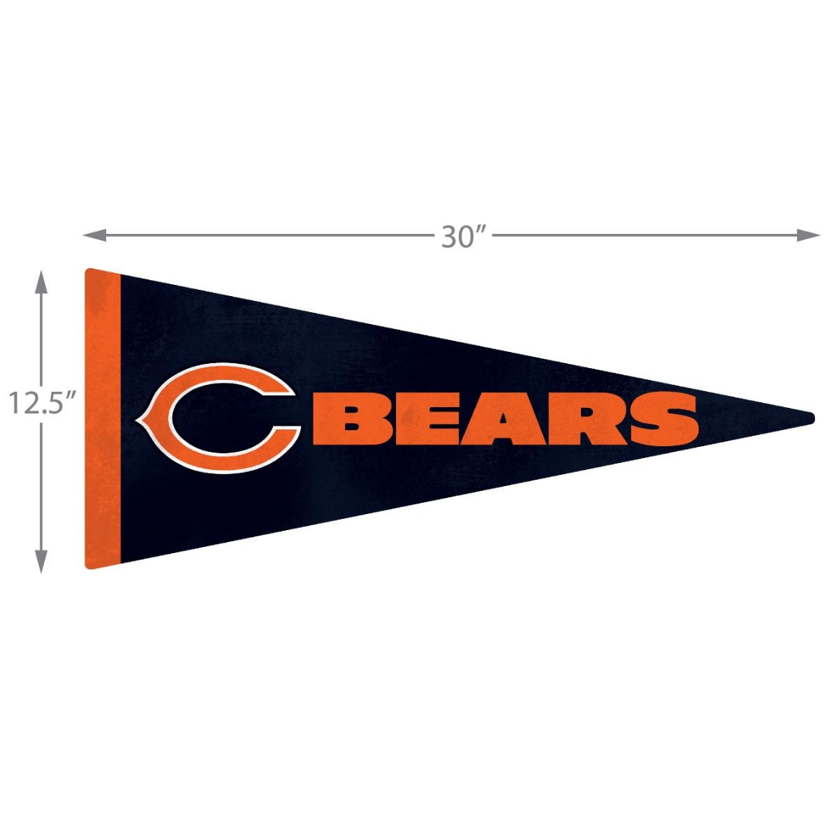 695-1019, Chicago Bears, 30", Wood, Felt, Pennant,720801315454, Imperial, NFL