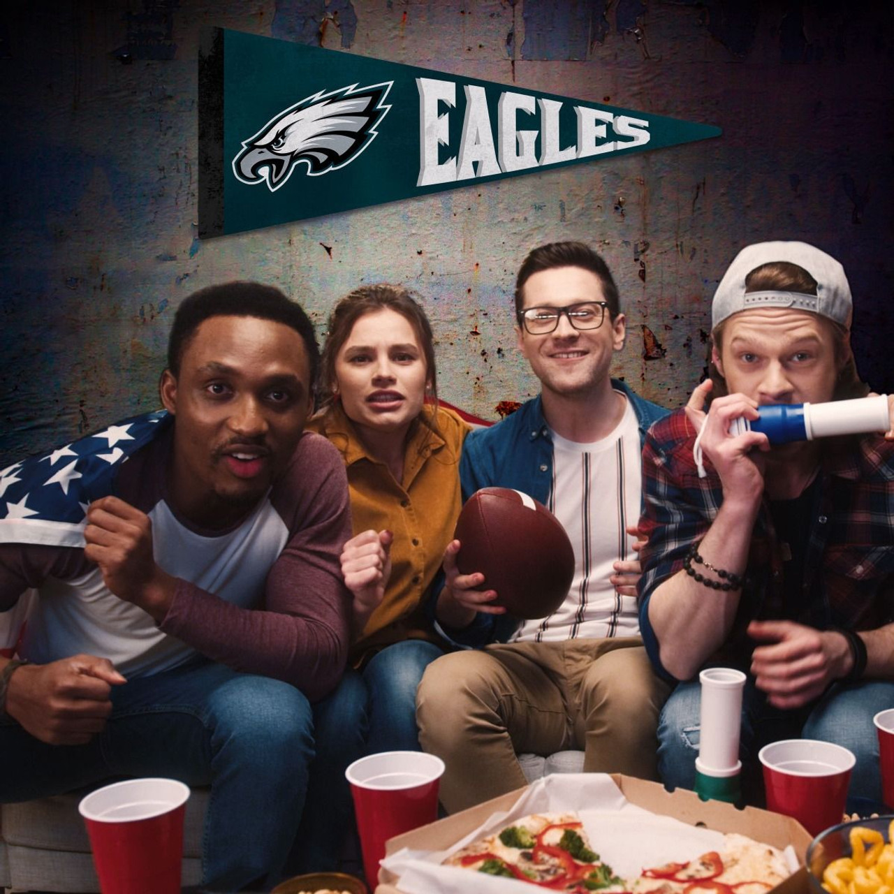 695-1037, Philadelphia Eagles, PHI, 30", Wood, Felt, Pennant,720801315461, Imperial, NFL