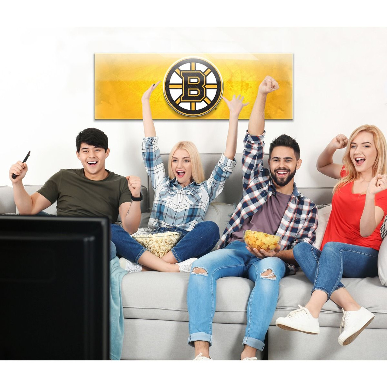 592-4001, Boston Bruins, BOS, 4', Glass, Wall, Art, Artwork, NFL, Imperial,720801698854