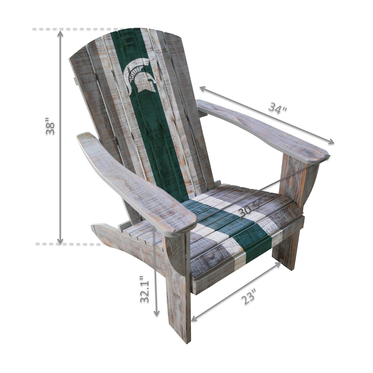 711-7016, Michigan State University, Spartans, Wood, Adirondack, Chair, NCAA, Imperial, FREE SHIPPING, 720801117164