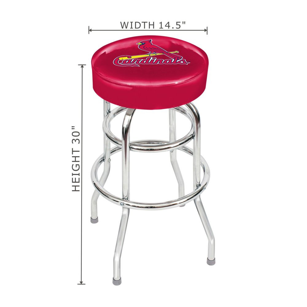 263008, St Louis Cardinals 30" Chrome Bar Stool