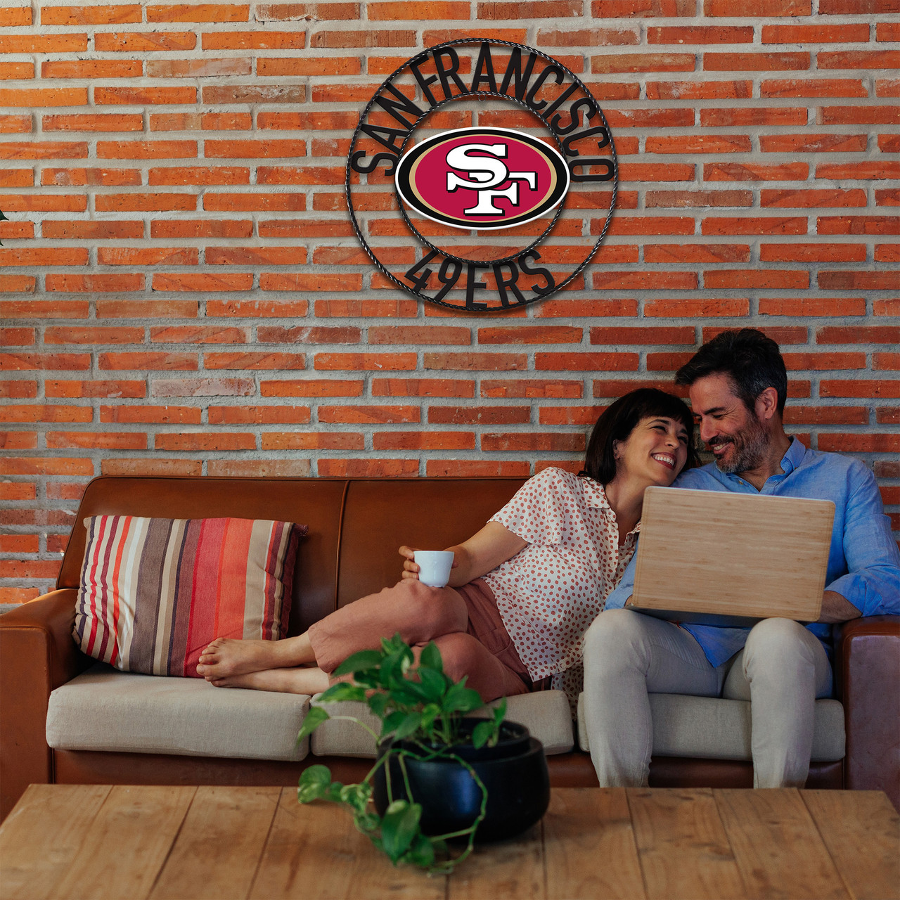 San Francisco 49ers. SF, 24", WI, Wrought Iron, Wall Art, 584-1005, Imperial, NFL, 720801132594