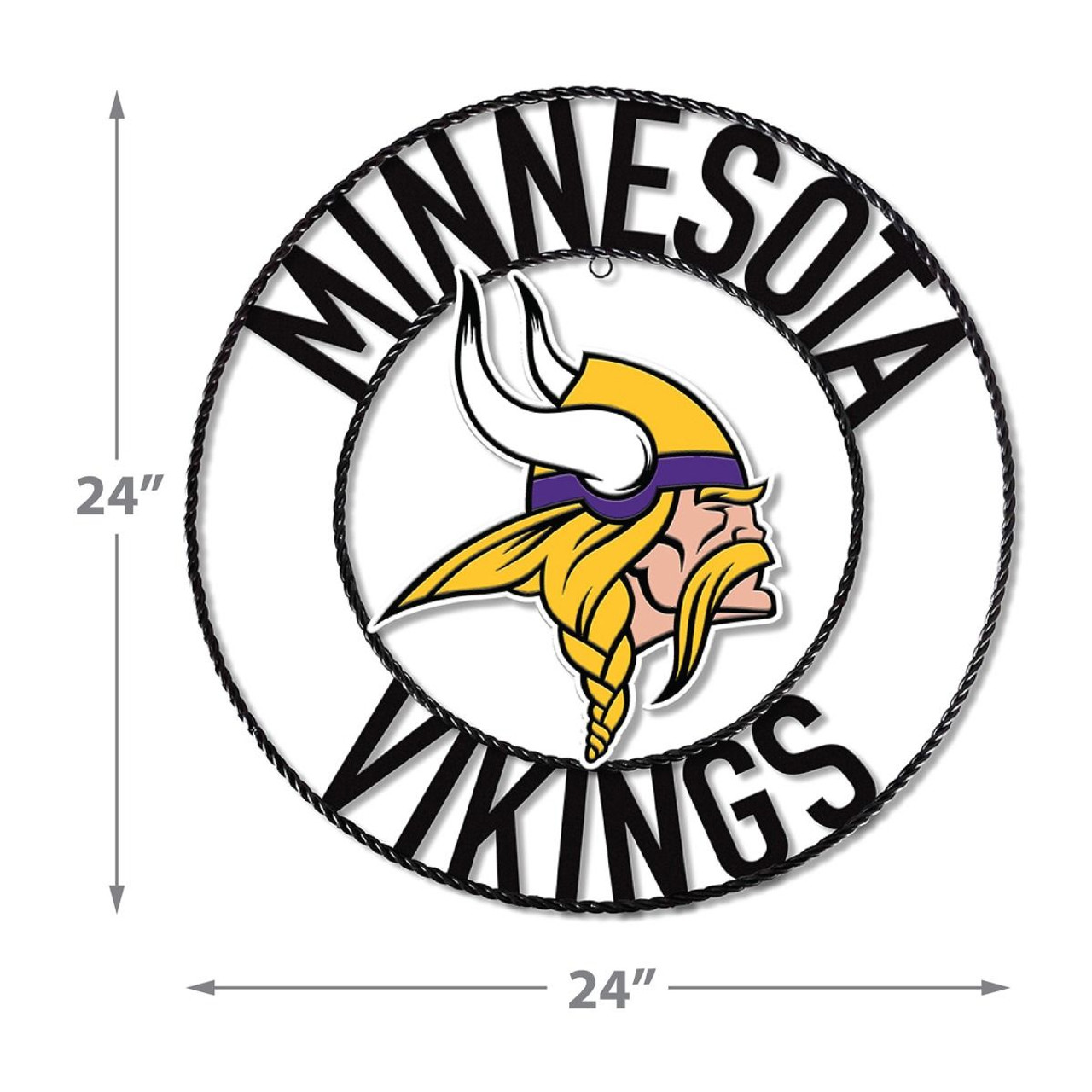 Minnesota Vikings, MIN,24", WI, Wrought Iron, Wall Art, 584-1007, Imperial, NFL, 720801132617