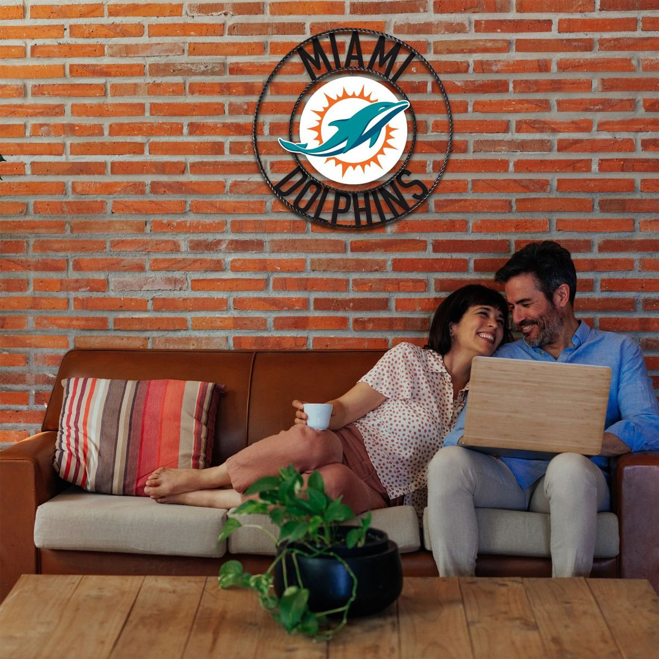 Miami Dolphins, MIA ,24", WI, Wrought Iron, Wall Art, 584-1008, Imperial, NFL, 720801132624