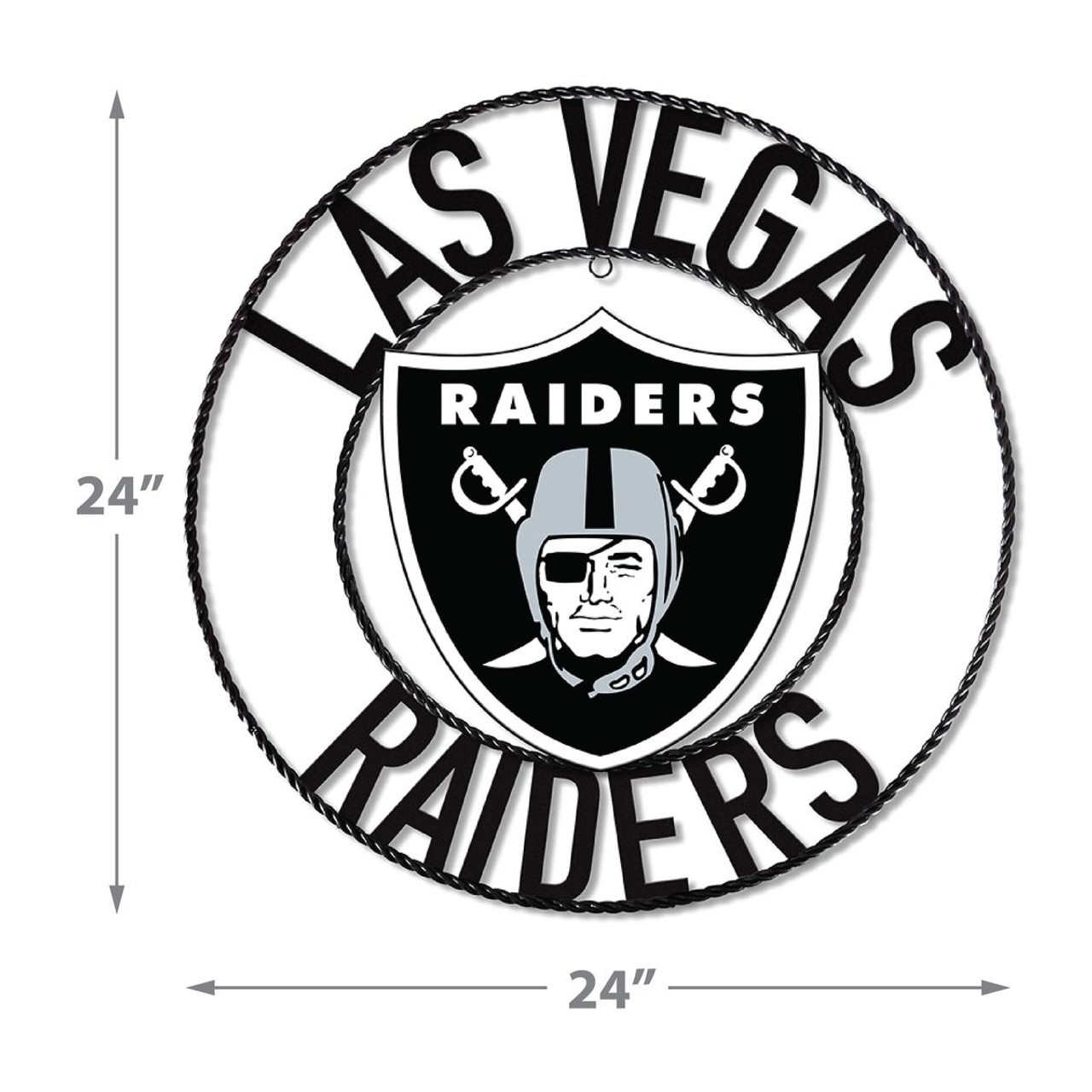 Las Vegas Raiders 24" Wrought Iron Wall Art