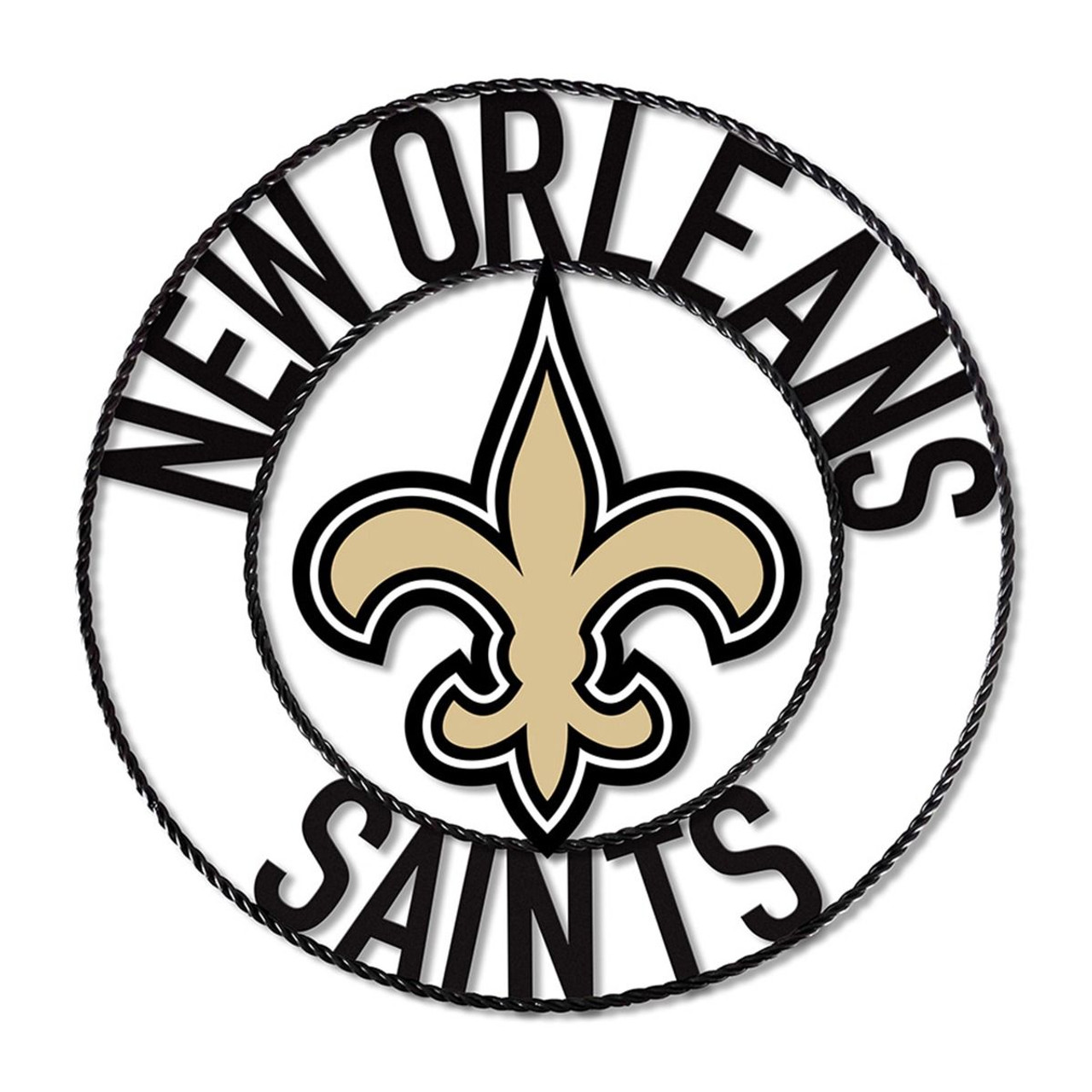 New Orleans Saints, NO, 24", WI, Wrought Iron, Wall Art, 584-1031, Imperial, NFL, 720801132716