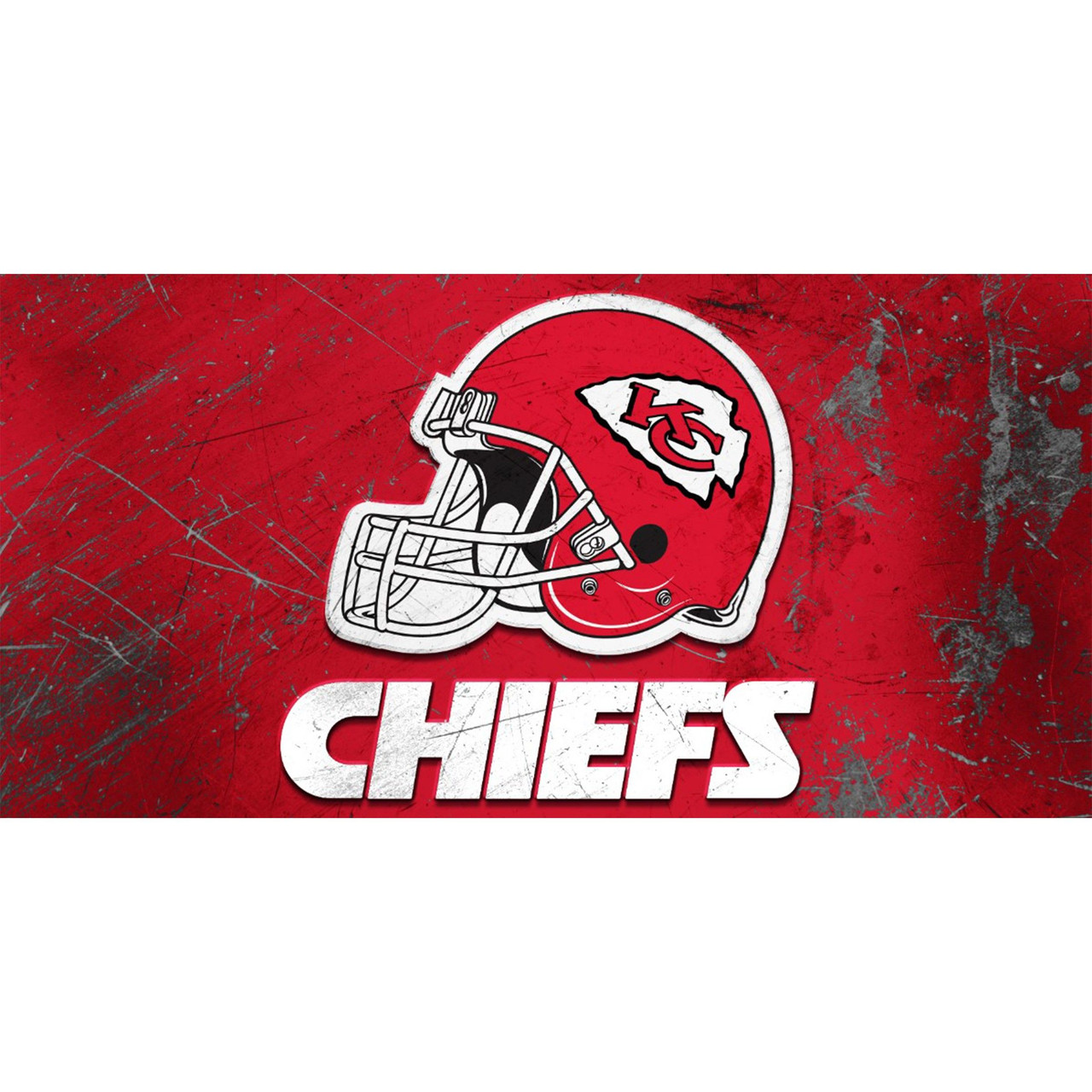 Kansas City, Chiefs, KC. Glass Wall Art Helmet, Imperial, NFL, 720801698908