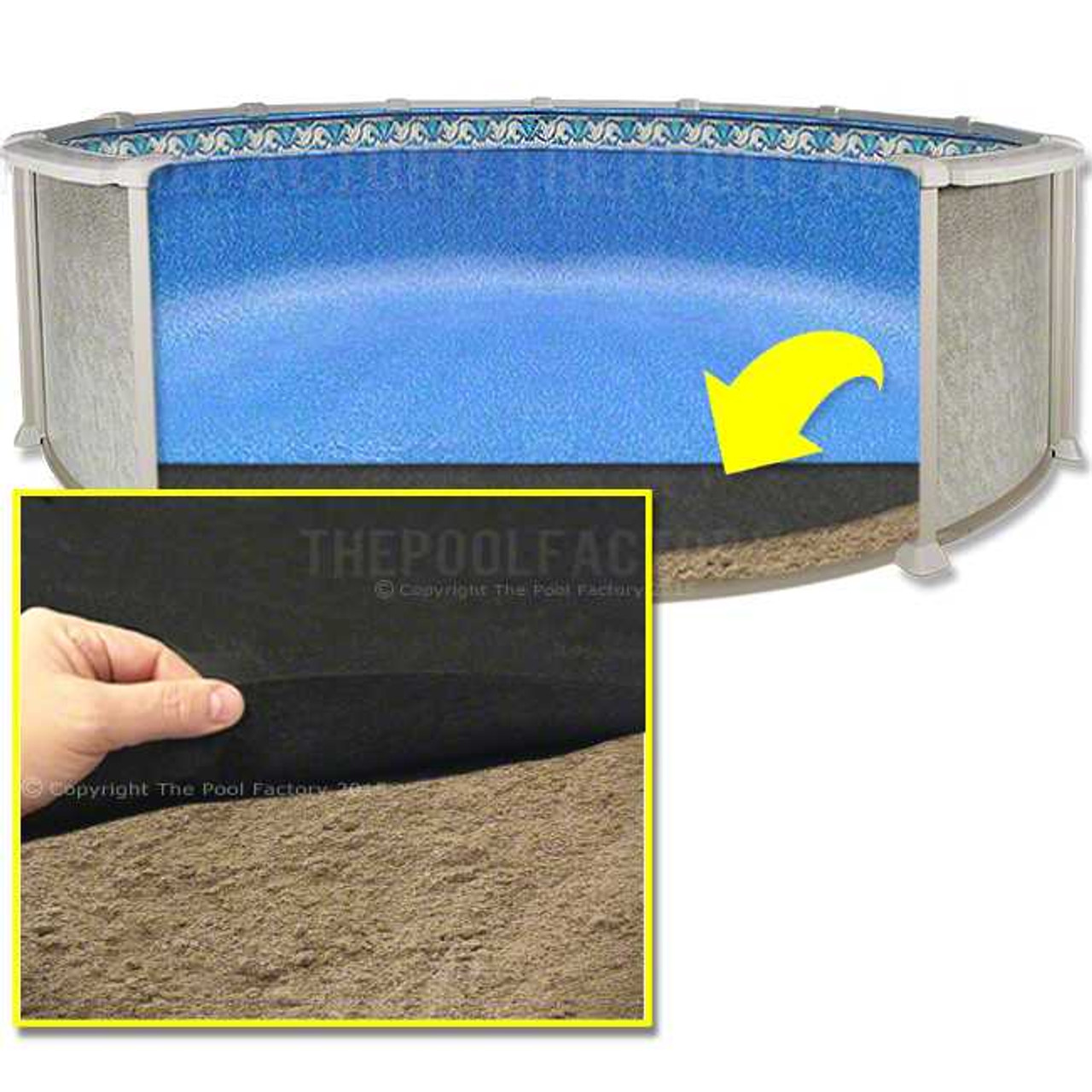 Armor Shield Pool Liner Pad, Various Sizes