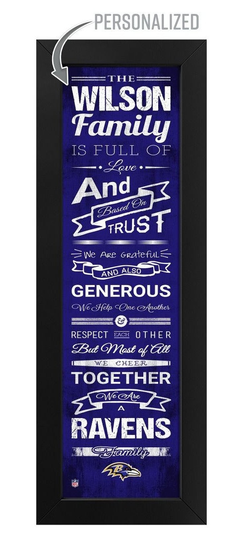 Baltimore, Ravens, Family, Cheer, Custom, Print, 720801135403, Free Shipping, NFL, Wall Art, 
