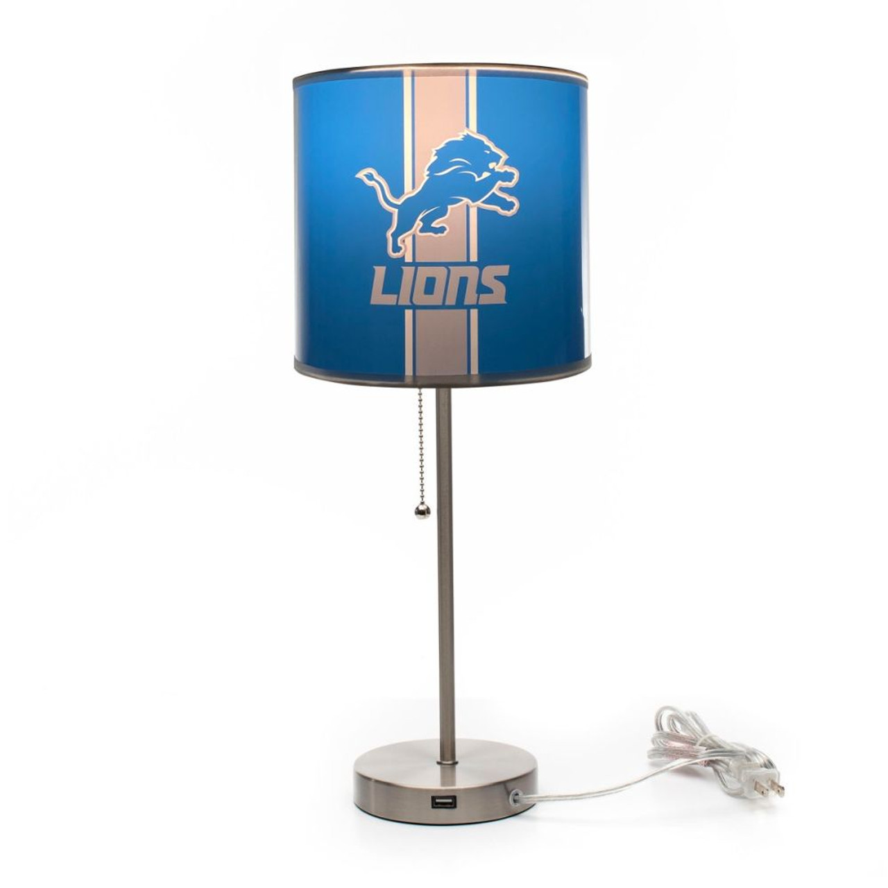 Detroit Lions 19' Tall Chrome Table Lamp, 609-1018