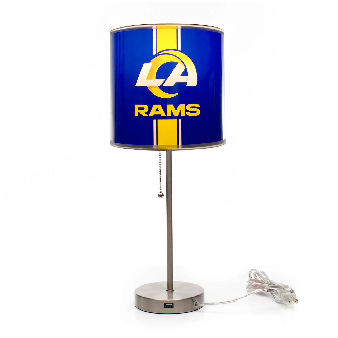 Los Angeles, LAR, Rams, 19", Tall, Chrome, Table, Desk, Lamp, 609-1039, Imperial, NFL