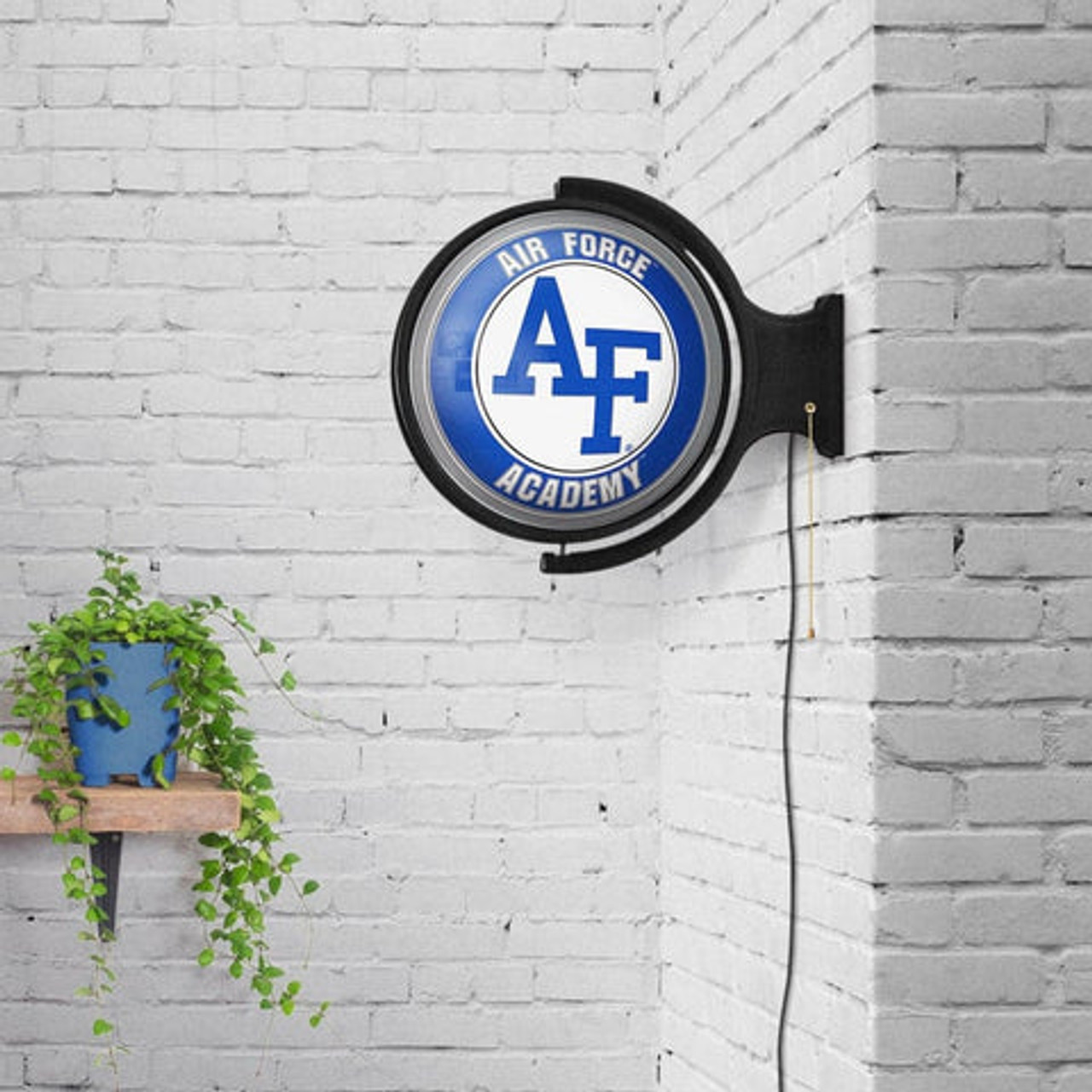 Air Force, Academy, Falcons, Original, Round, Rotating, Spinning, LED, electric, Lighted Wall Sign, NCAIRF-115-01,  The Fan-Brand, 687747755273