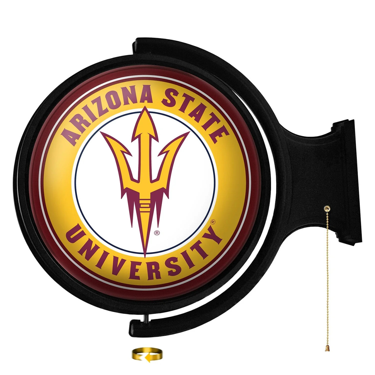 Arizona, State, Sun, Devils, Original, Round, Rotating, Lighted, Wall, Sign, 686082111805
