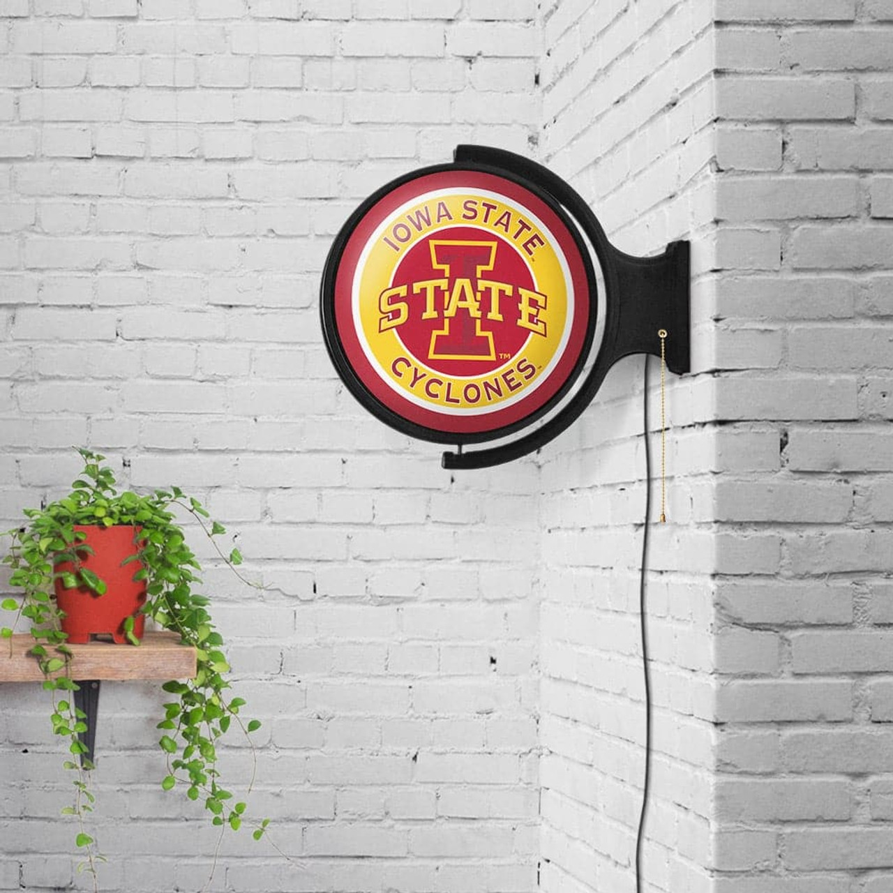  Iowa State , IS, Cyclones, Original, Round, Rotating, Lighted, Wall, Sign, 666703467900, LED, Fan, Brand
