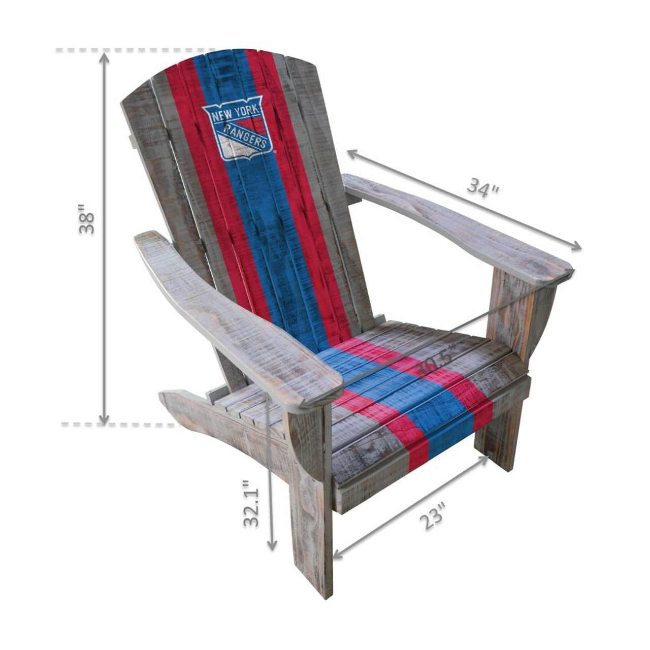 811-8006, New York, NY, NYR, Rangers, Flyers, Wood, Adirondack, Chair, NHL, Imperial, 720801118062