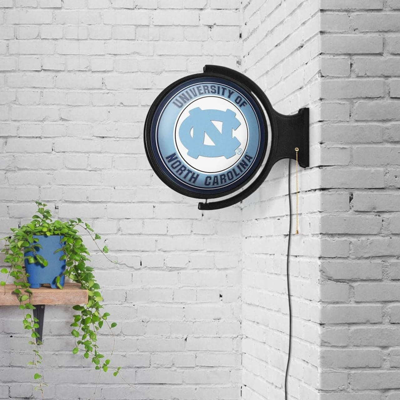 North, Carolina, Tar Heels, Original, Round, Rotating, Lighted, Wall, Sign, LED, Fan, Brand, 688099298104
