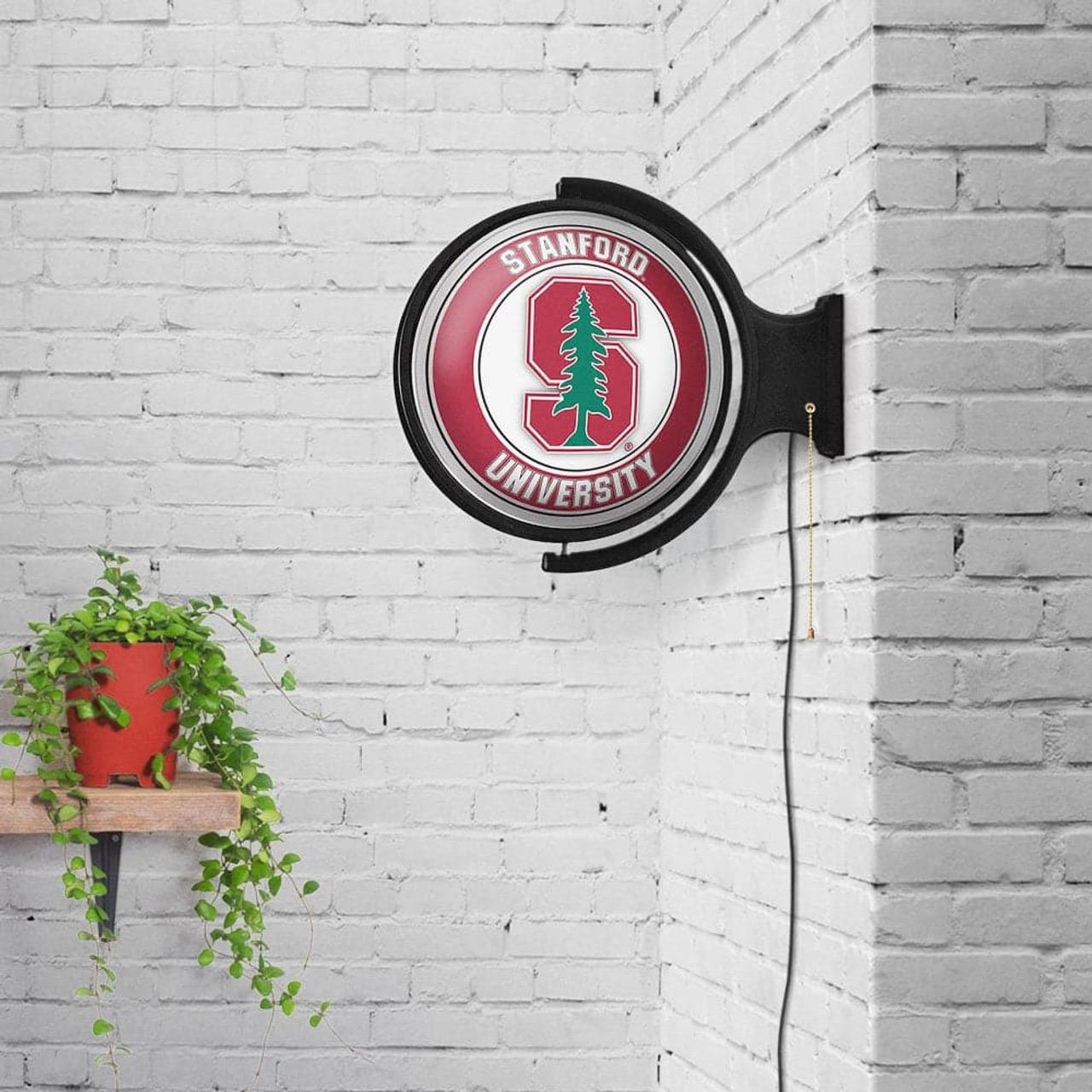 Stanford Cardinals Original Round Rotating Lighted Wall Sign