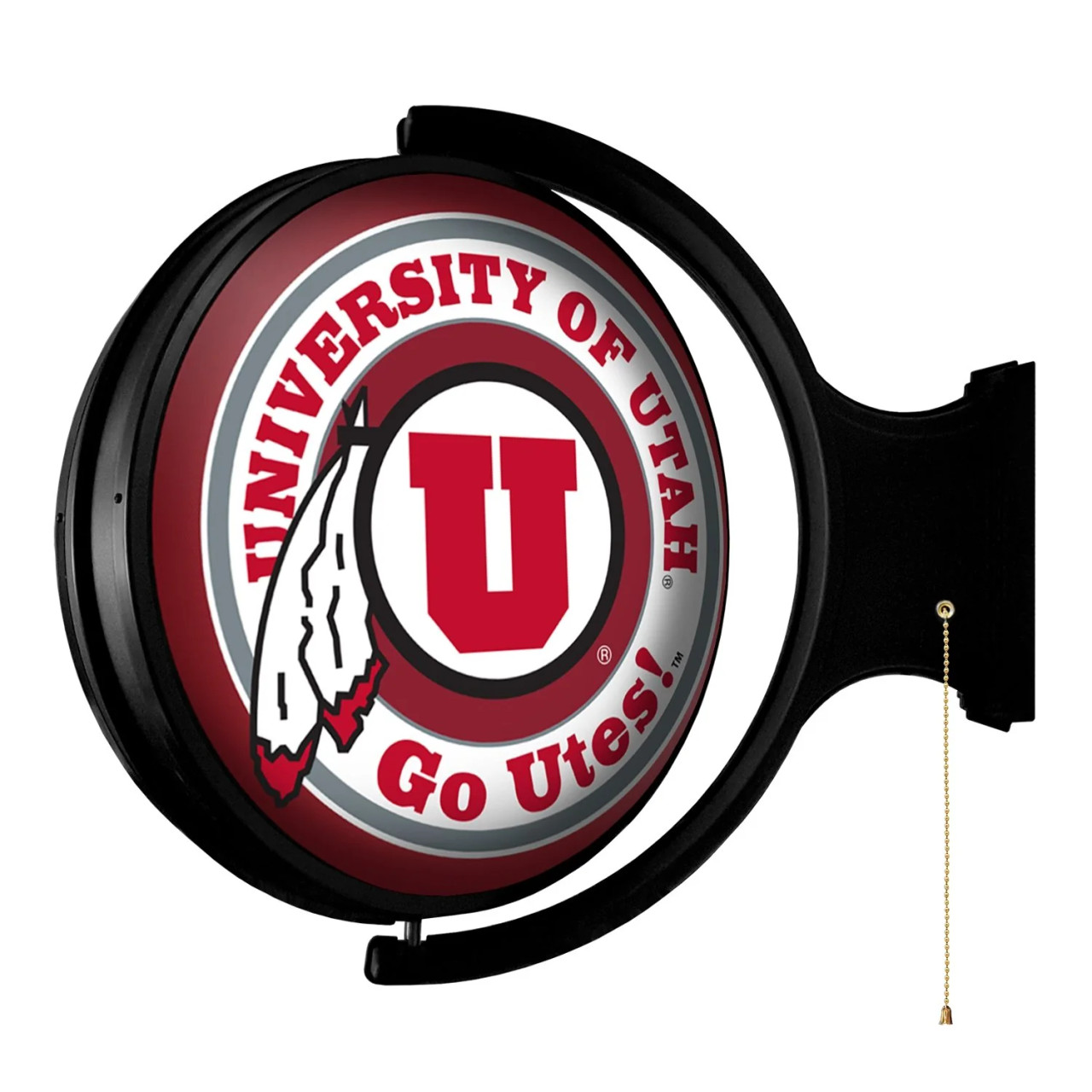  Utah, Utes, Original, Round, Rotating, Lighted, Wall, Sign, LED, Fan, Brand, 686082108010
