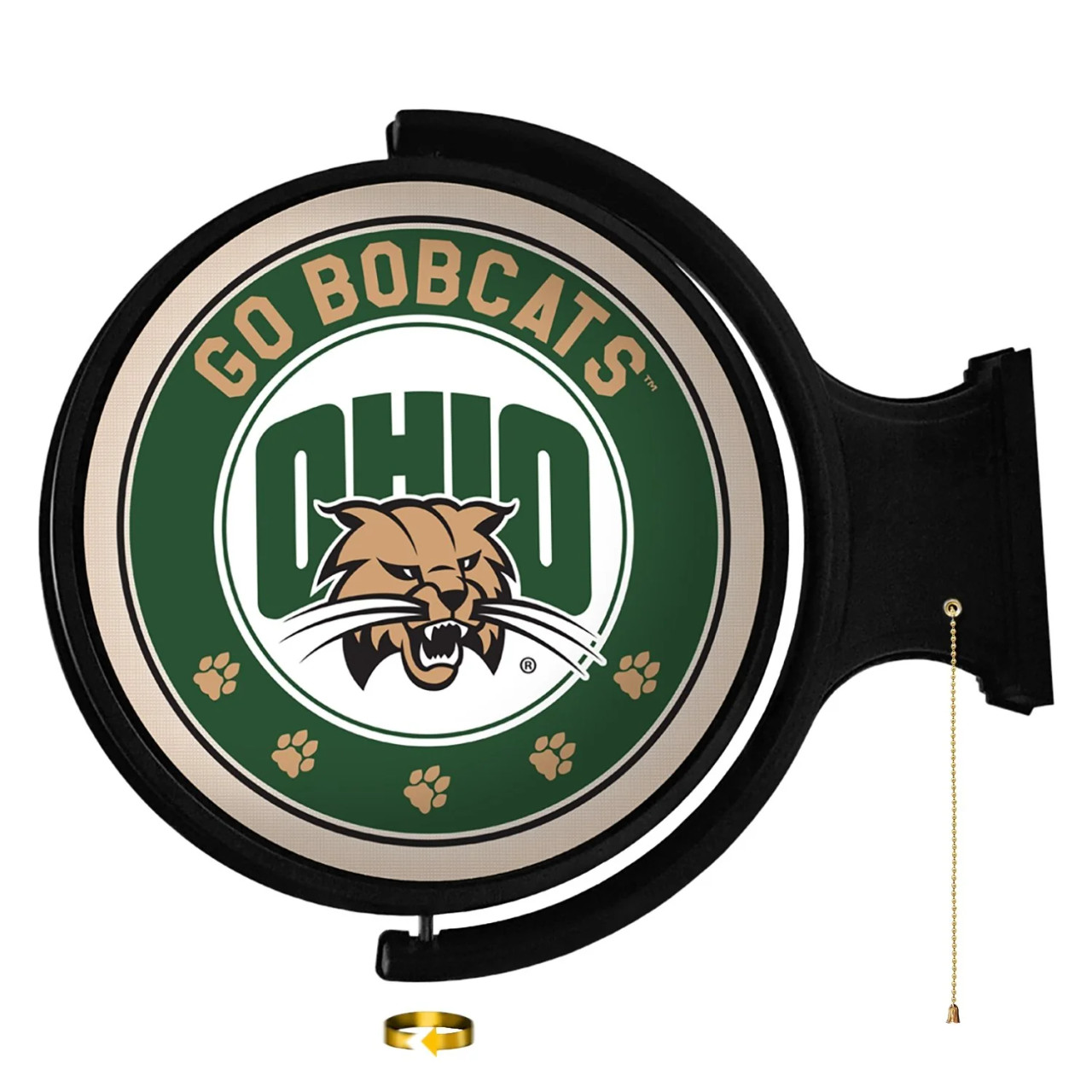 Ohio, Bobcats, Original, Round, Rotating, Lighted, Wall, Sign, LED, Fan, Brand, 666703461236
