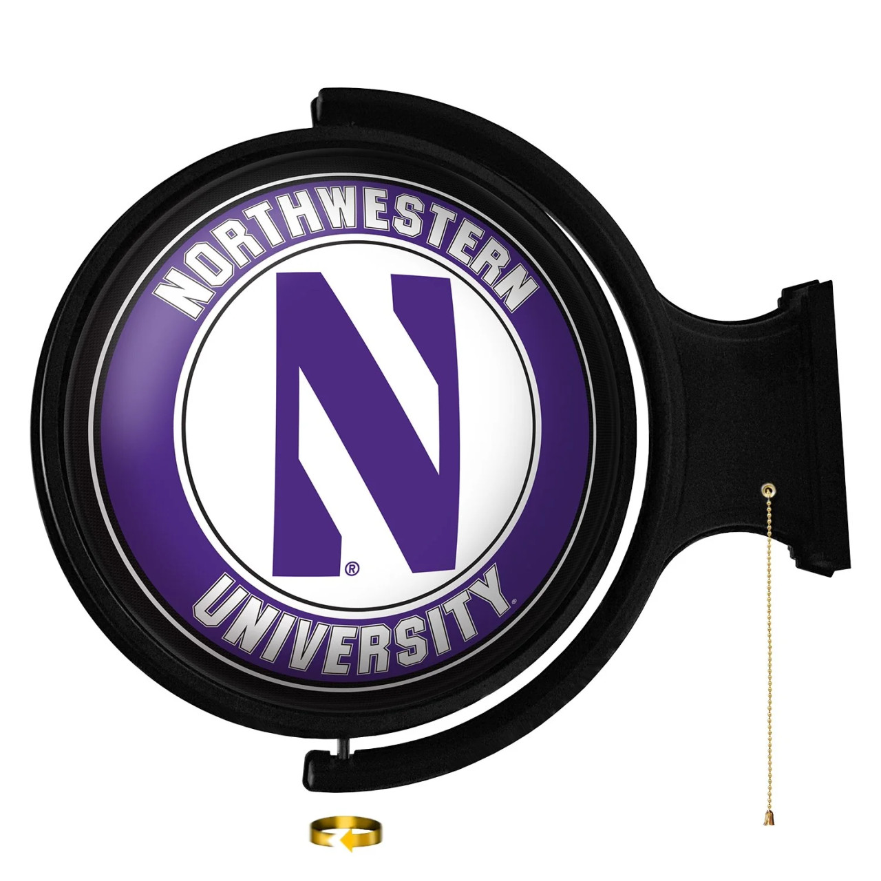 Northwestern, Wildcats, Original, Round, Rotating, Lighted, Wall, Sign, LED, Fan, Brand, 688187937021

