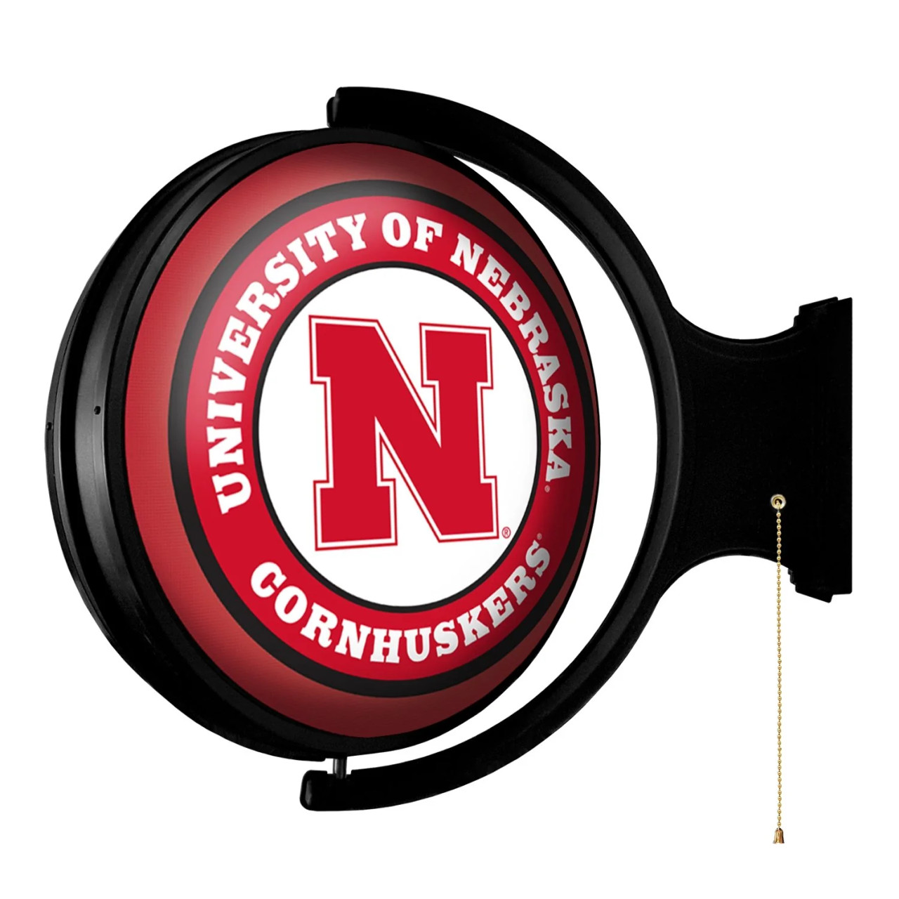 Nebraska, Cornhuskers, Original, Round, Rotating, Lighted, Wall, Sign, LED, Fan, Brand, 666703466958
